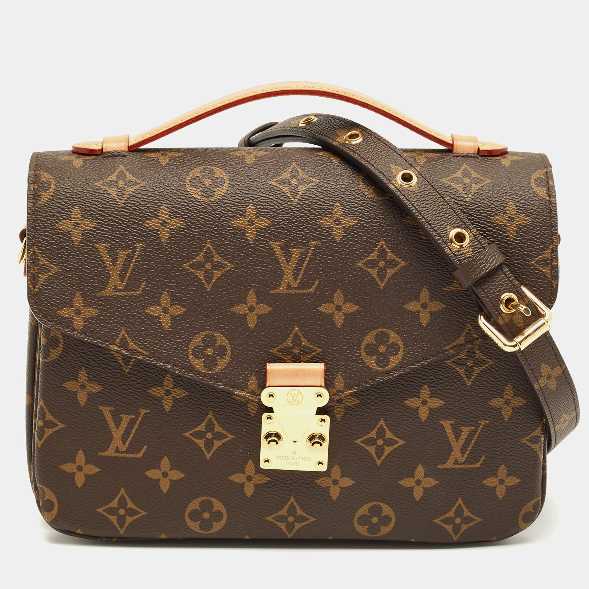 Pre Owned Louis Vuitton Monogram Canvas Pochette Metis Bag