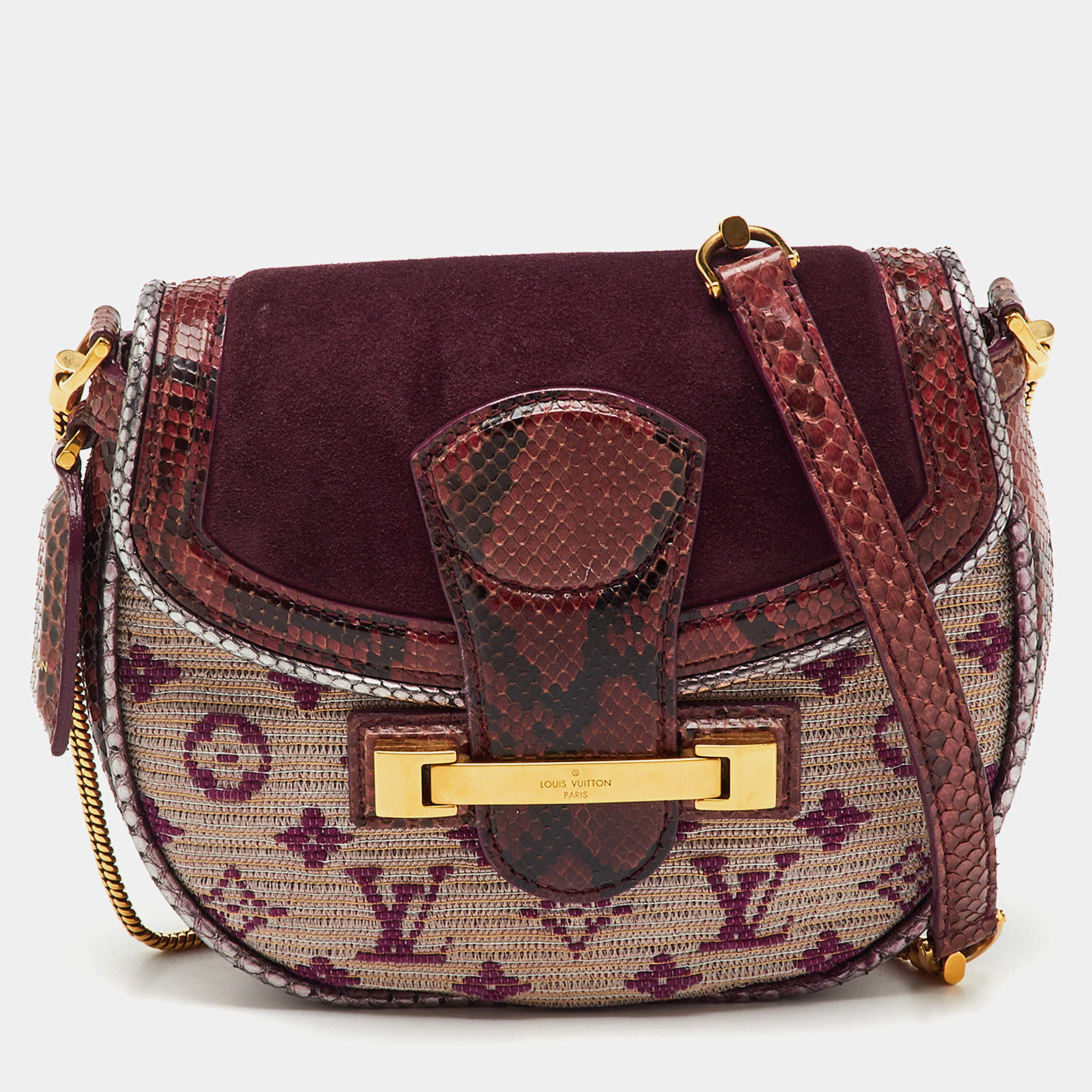Pre Owned Louis Vuitton Python Monogram Empire Ponant Bag