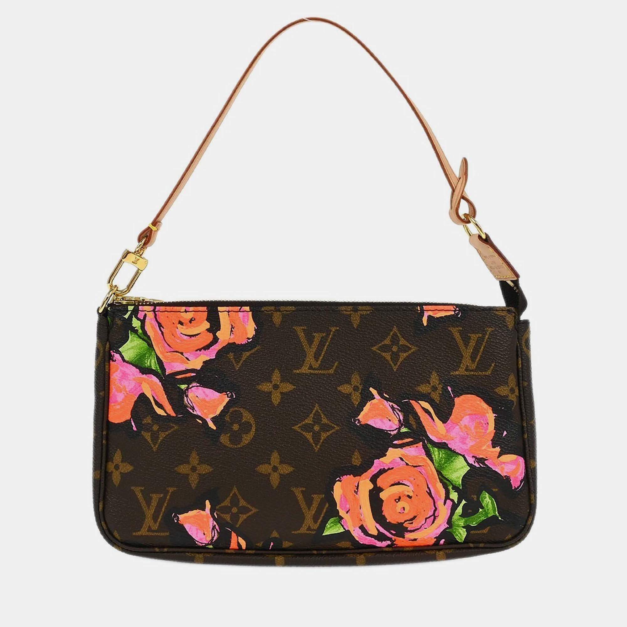 Pre Owned Louis Vuitton Monogram Rose Pochette Accessoires Handbag