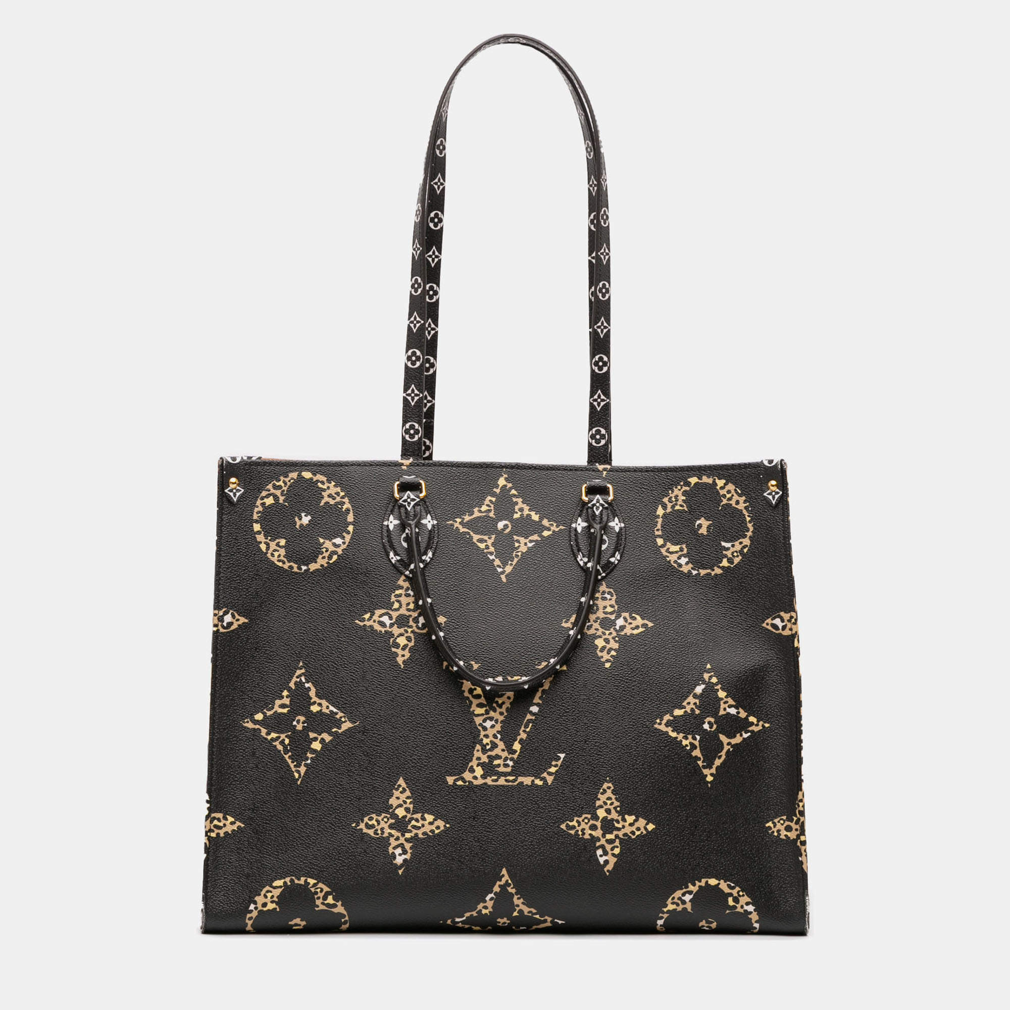 Pre Owned Louis Vuitton Black Monogram Giant Jungle OnTheGo GM