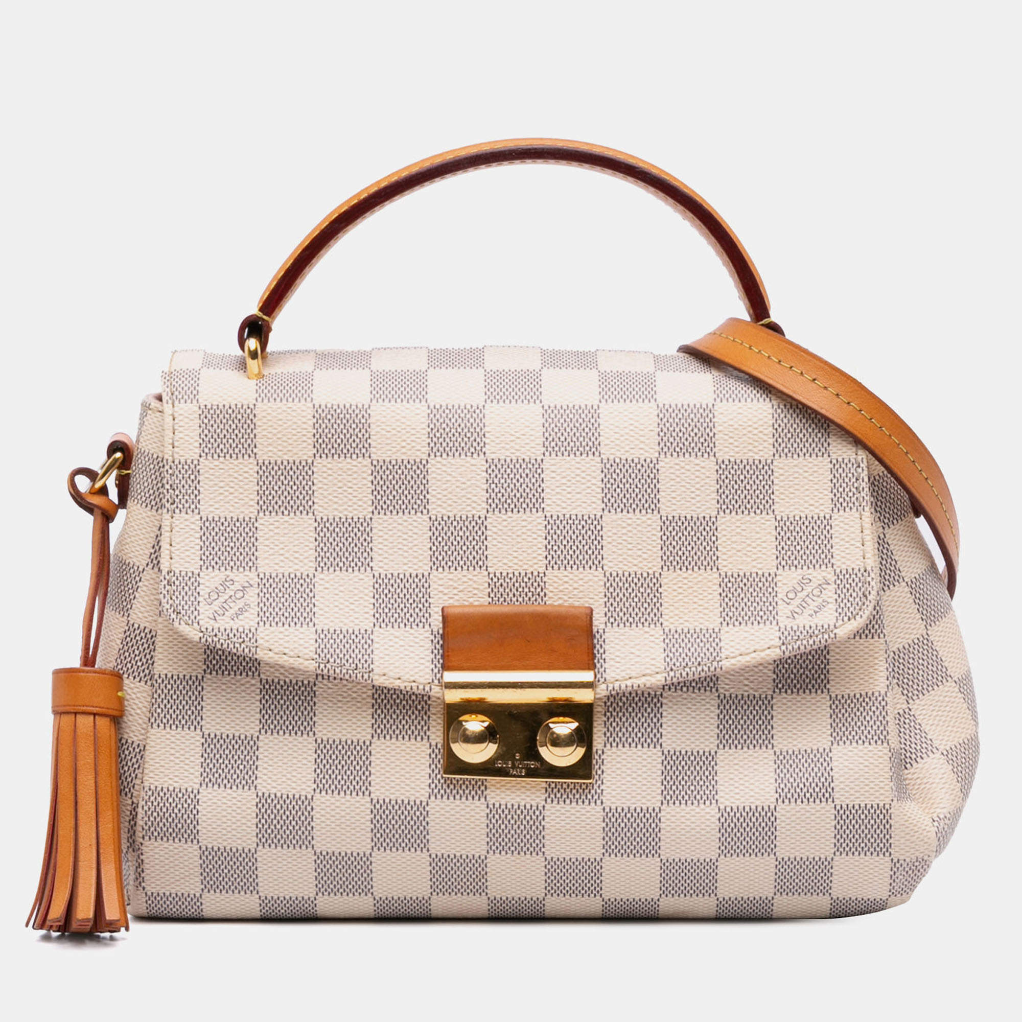 Pre Owned Louis Vuitton White Damier Azur Croisette