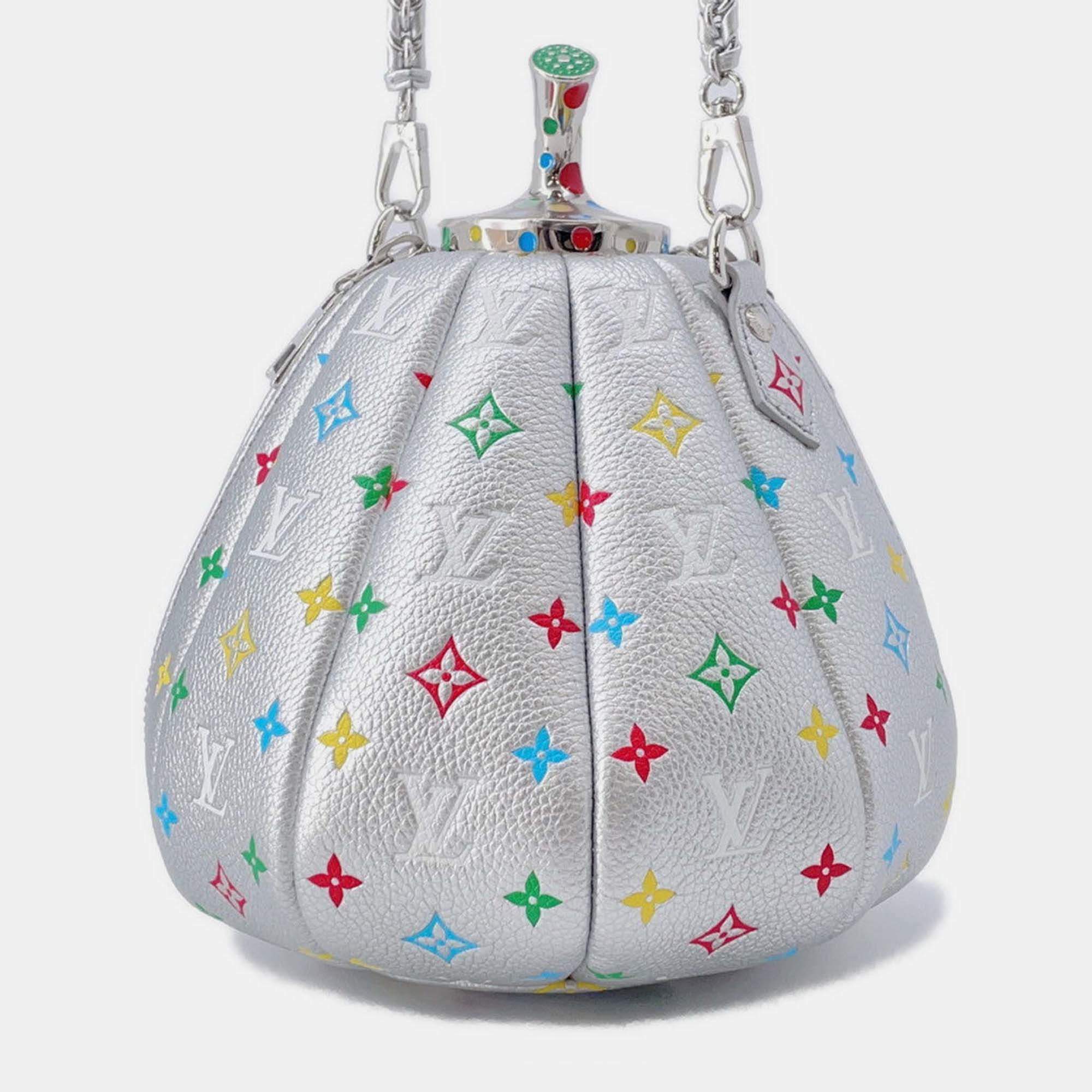 Pre Owned Louis Vuitton X Yayoi Kusama Lvxyk Pumpkin Silver Monogram Yayoi Kusama