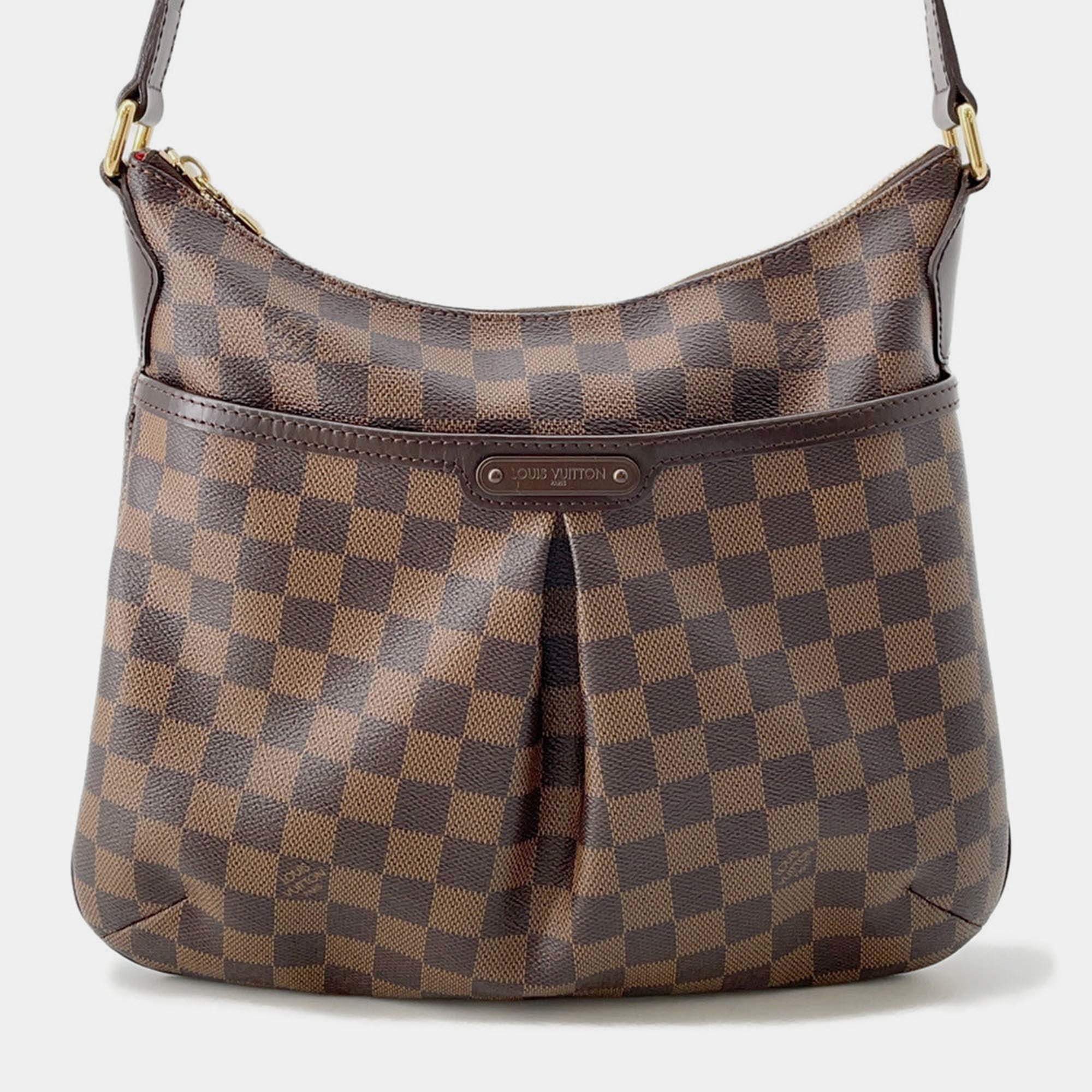 Pre Owned Louis Vuitton Bloomsbury Red Damier Ebene Canvas Size Pm