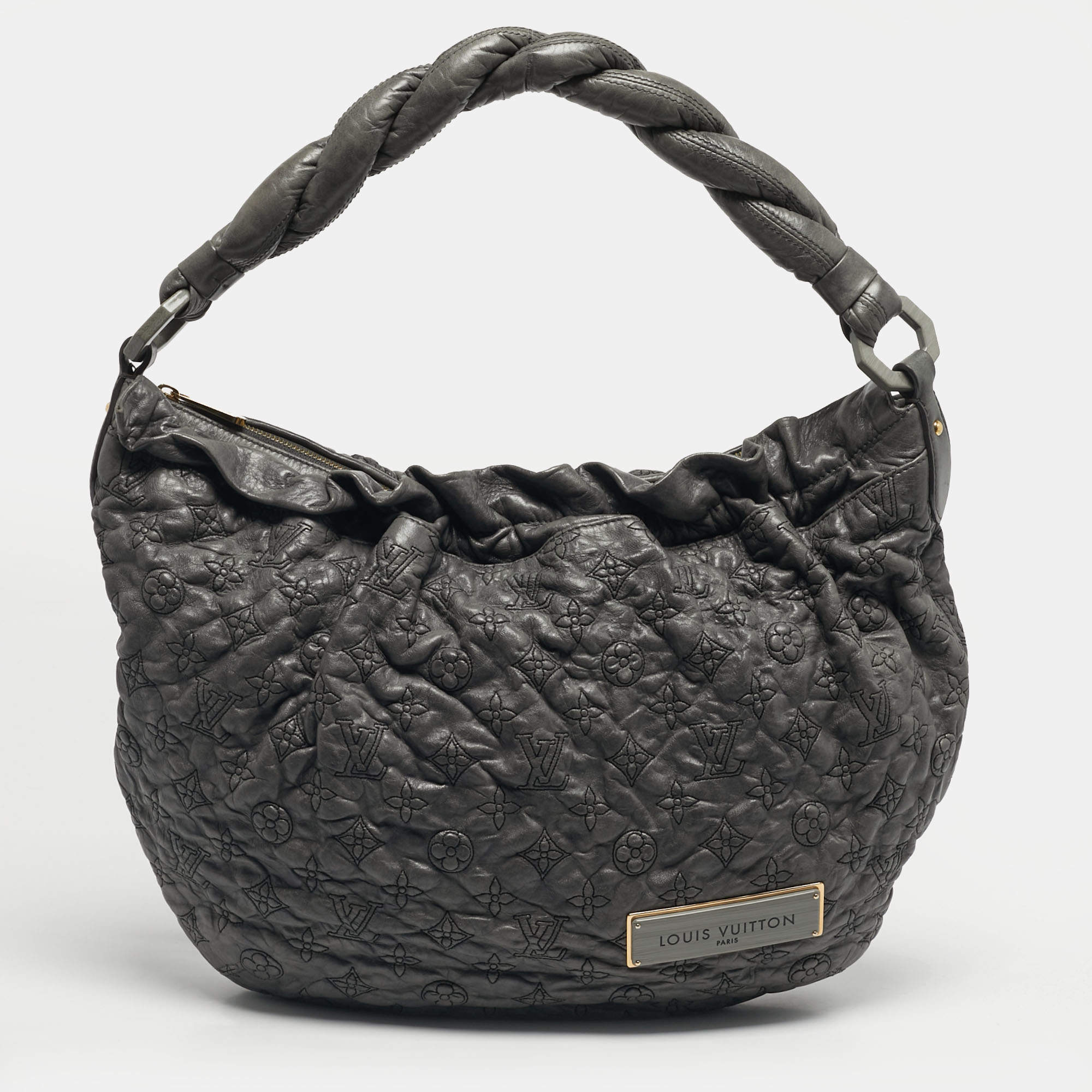 Pre Owned حقيبة لوي فيتون أوليمبي نيمبوس جلد مونوغرامي أنثريسيت GM