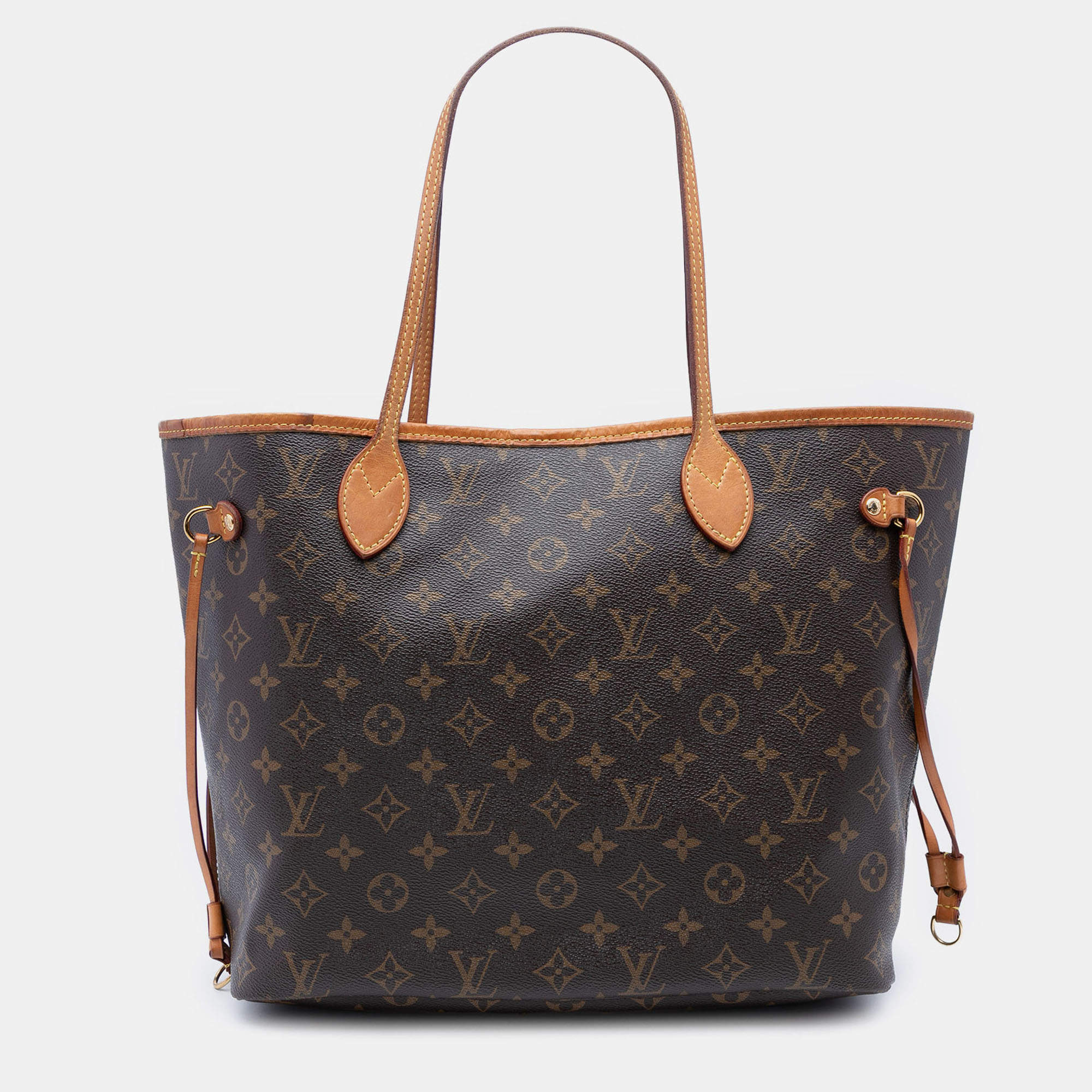 Pre Owned Louis Vuitton Brown Monogram Neverfull MM