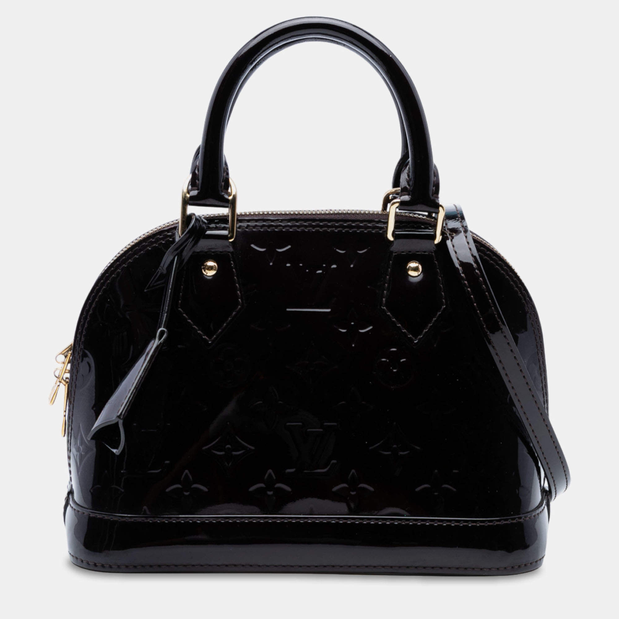 Pre Owned Louis Vuitton Purple Monogram Vernis Alma BB