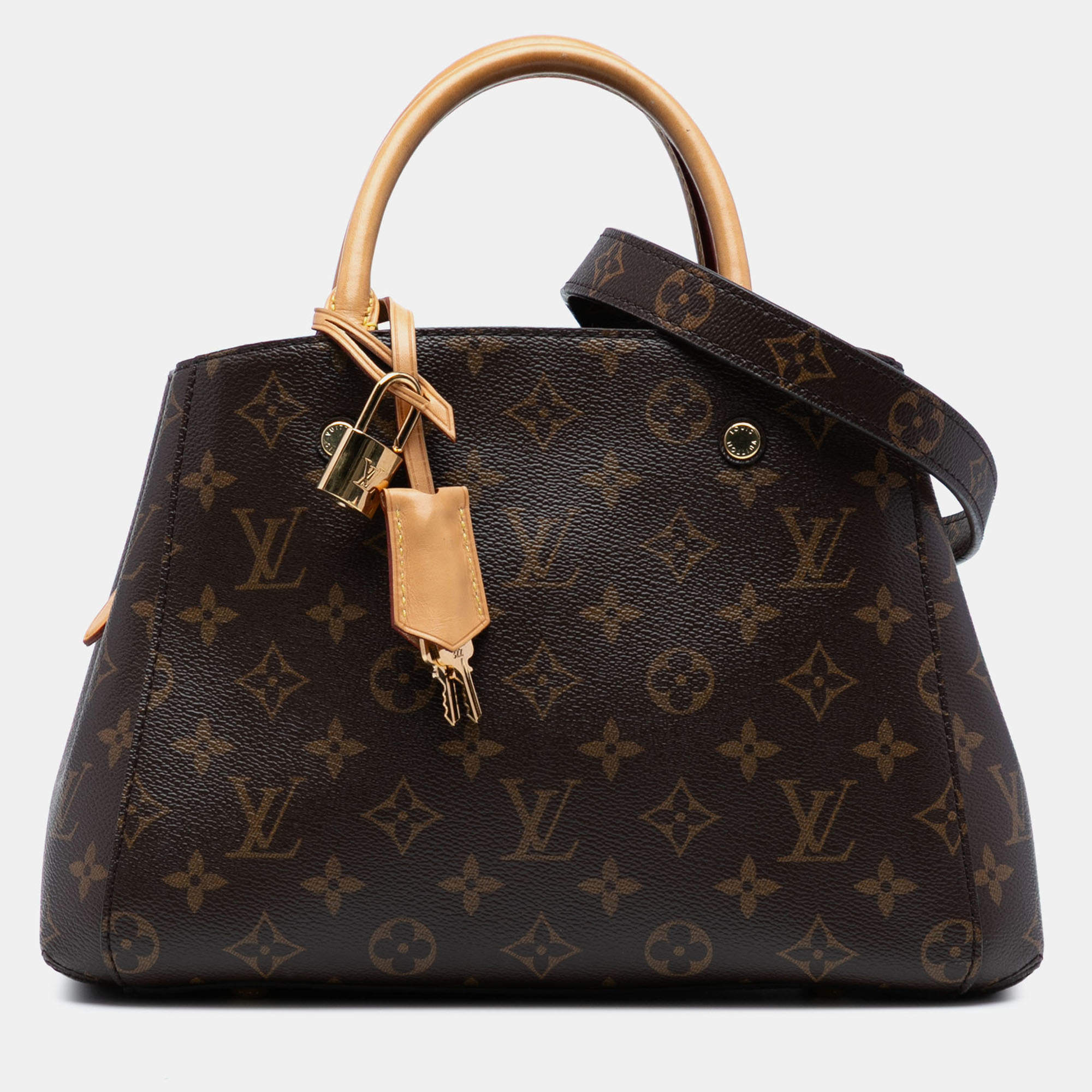 Pre Owned Louis Vuitton Brown Monogram Montaigne BB