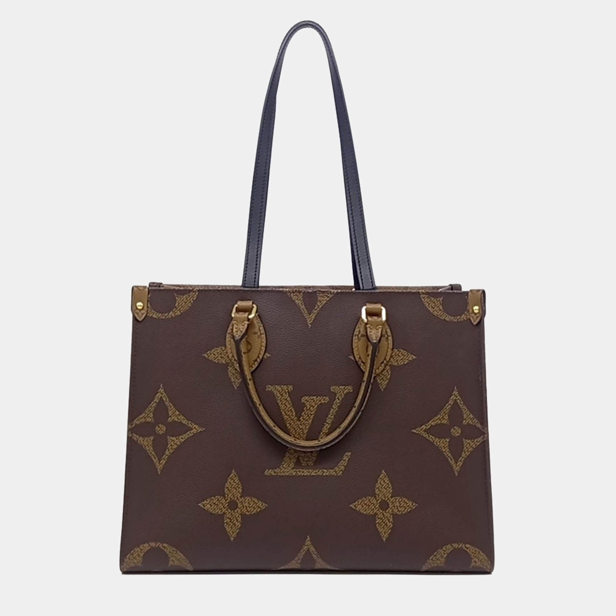 Pre Owned Louis Vuitton Brown Coated Canvas On the Go MM
