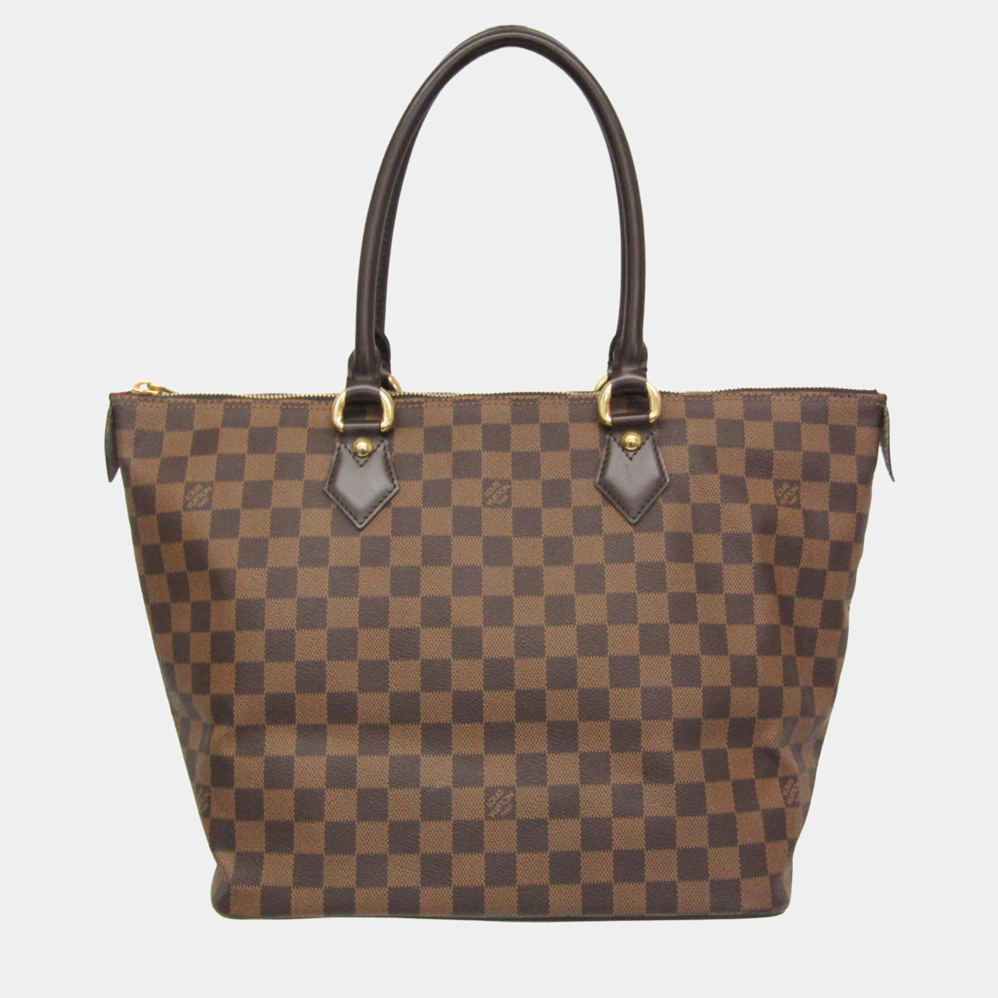 Pre Owned Louis Vuitton Damier Saleya MM Handbag Ebene
