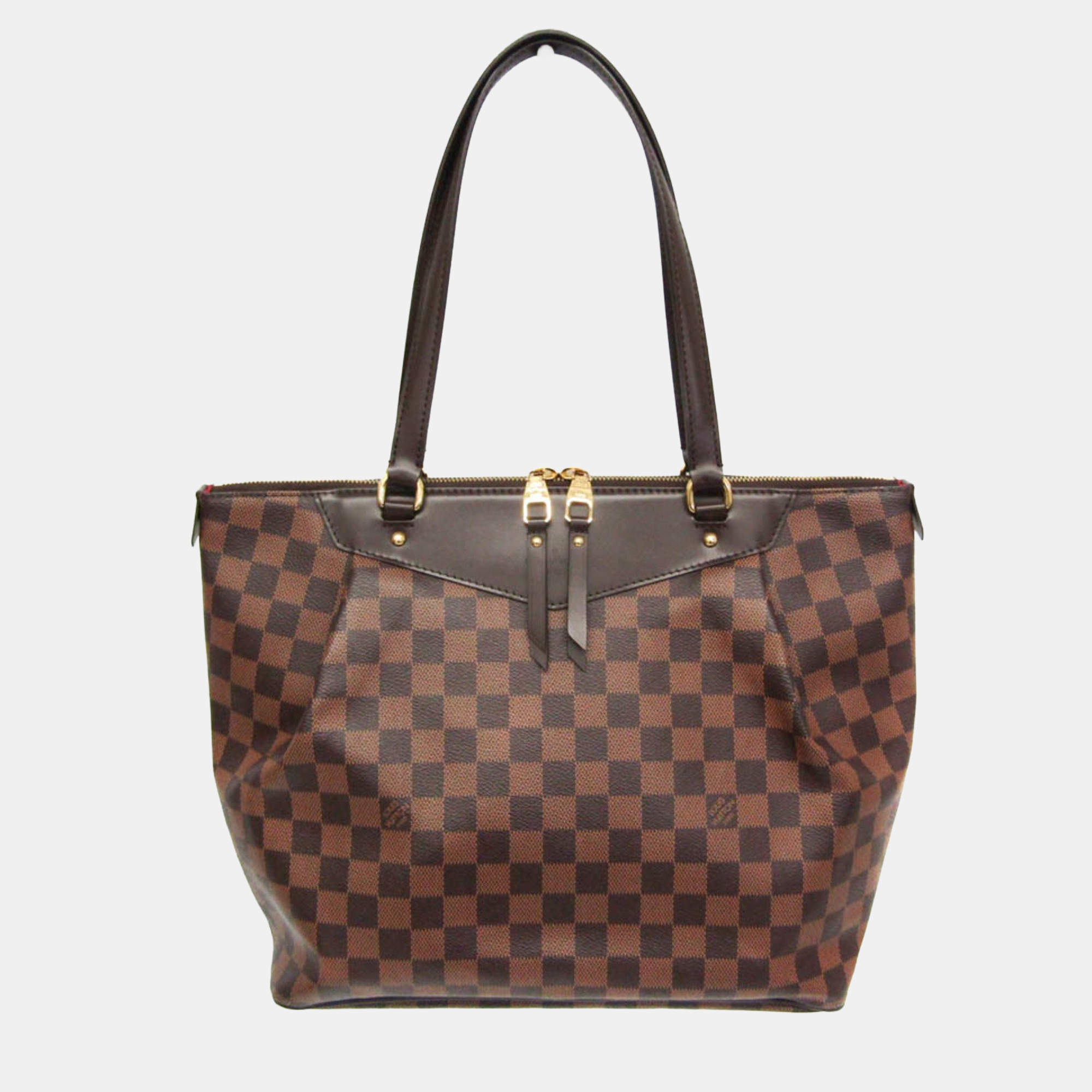 Pre Owned Louis Vuitton Damier Westminster GM Shoulder Bag Brown Ebene