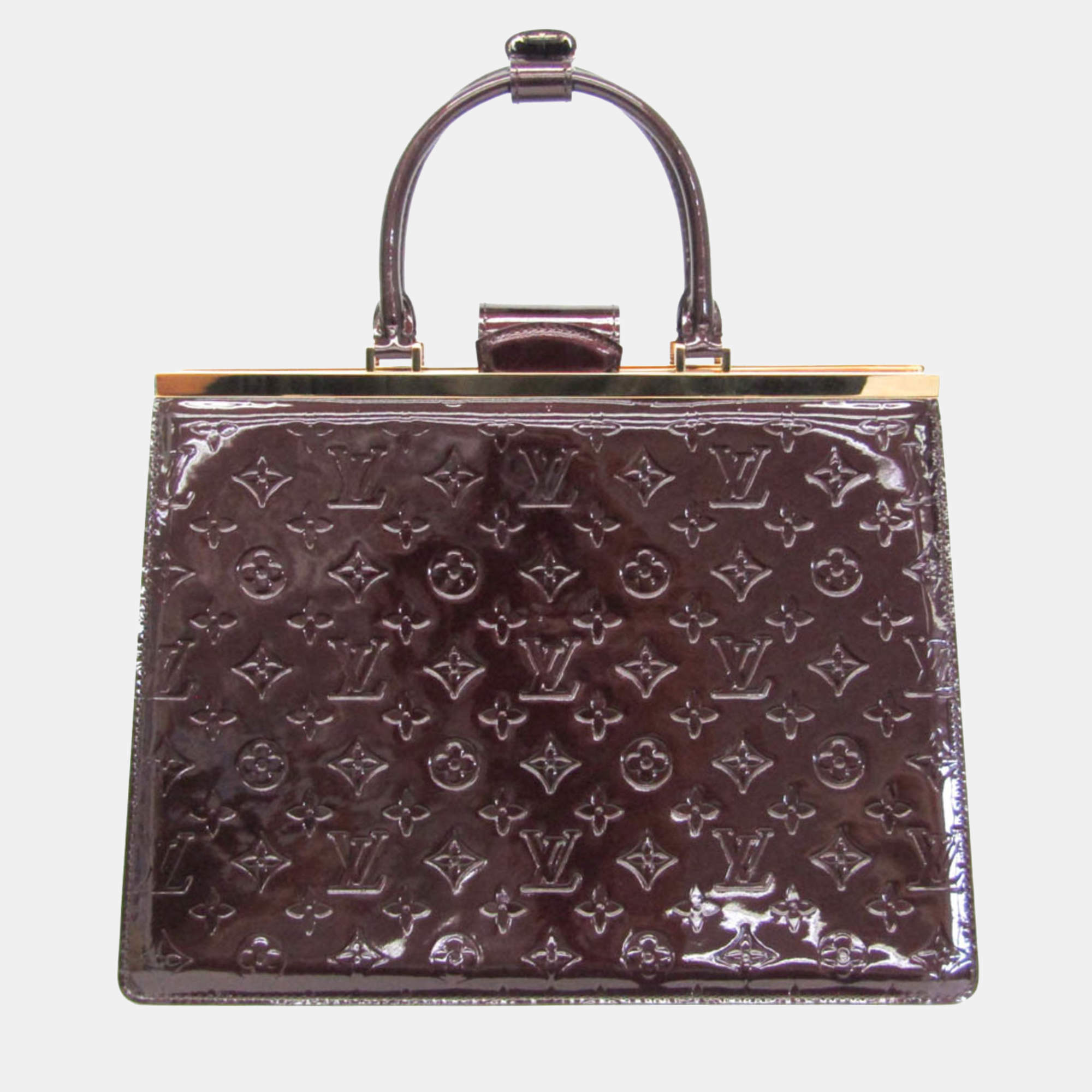 Pre Owned Louis Vuitton Amarante Monogram Vernis Desse GM Handbag
