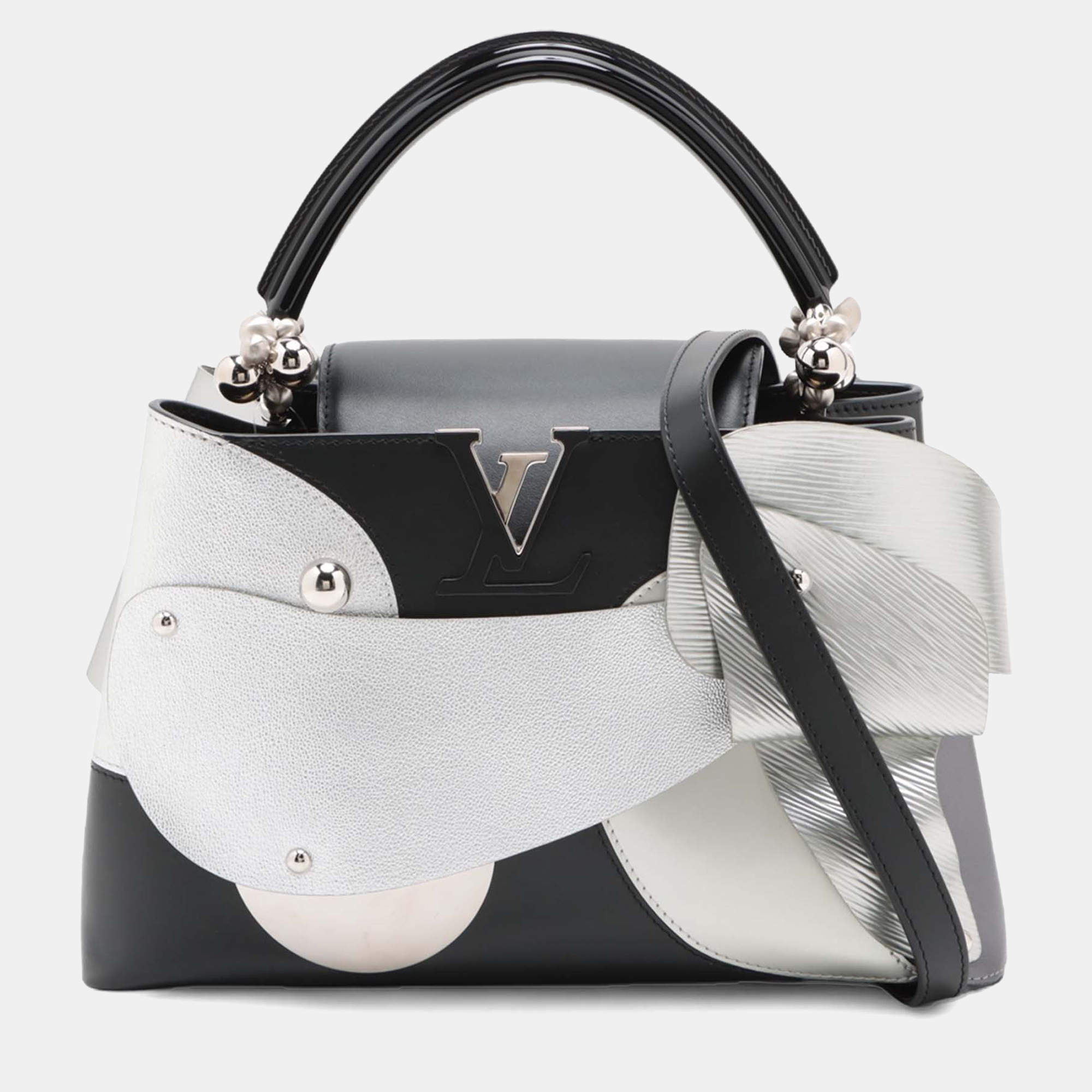 Pre Owned Louis Vuitton Black Limited Edition Liu Wei Artycapucines Calfskin Capucines MM