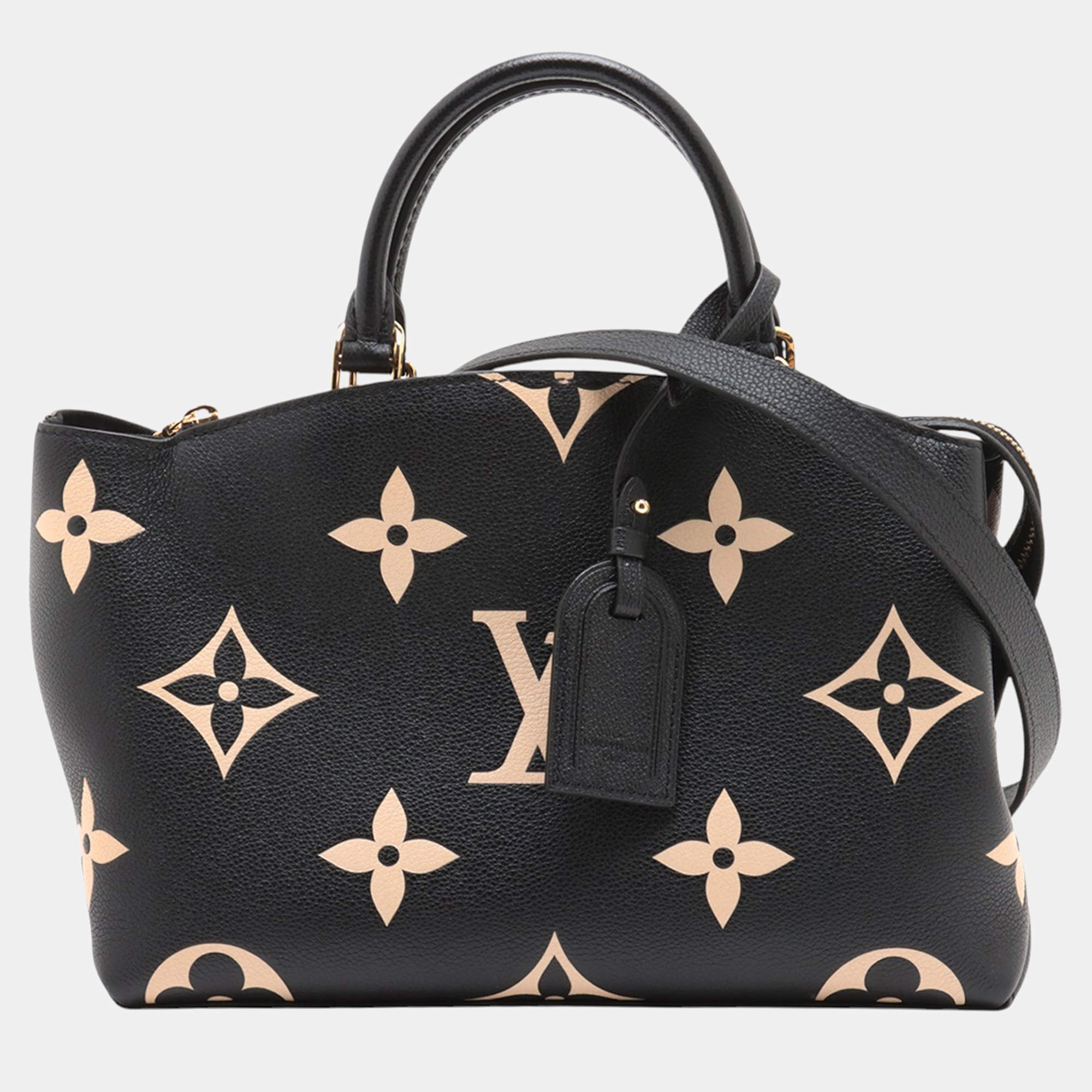 Pre Owned Louis Vuitton Black Bicolor Monogram Empreinte Giant Petit Palais