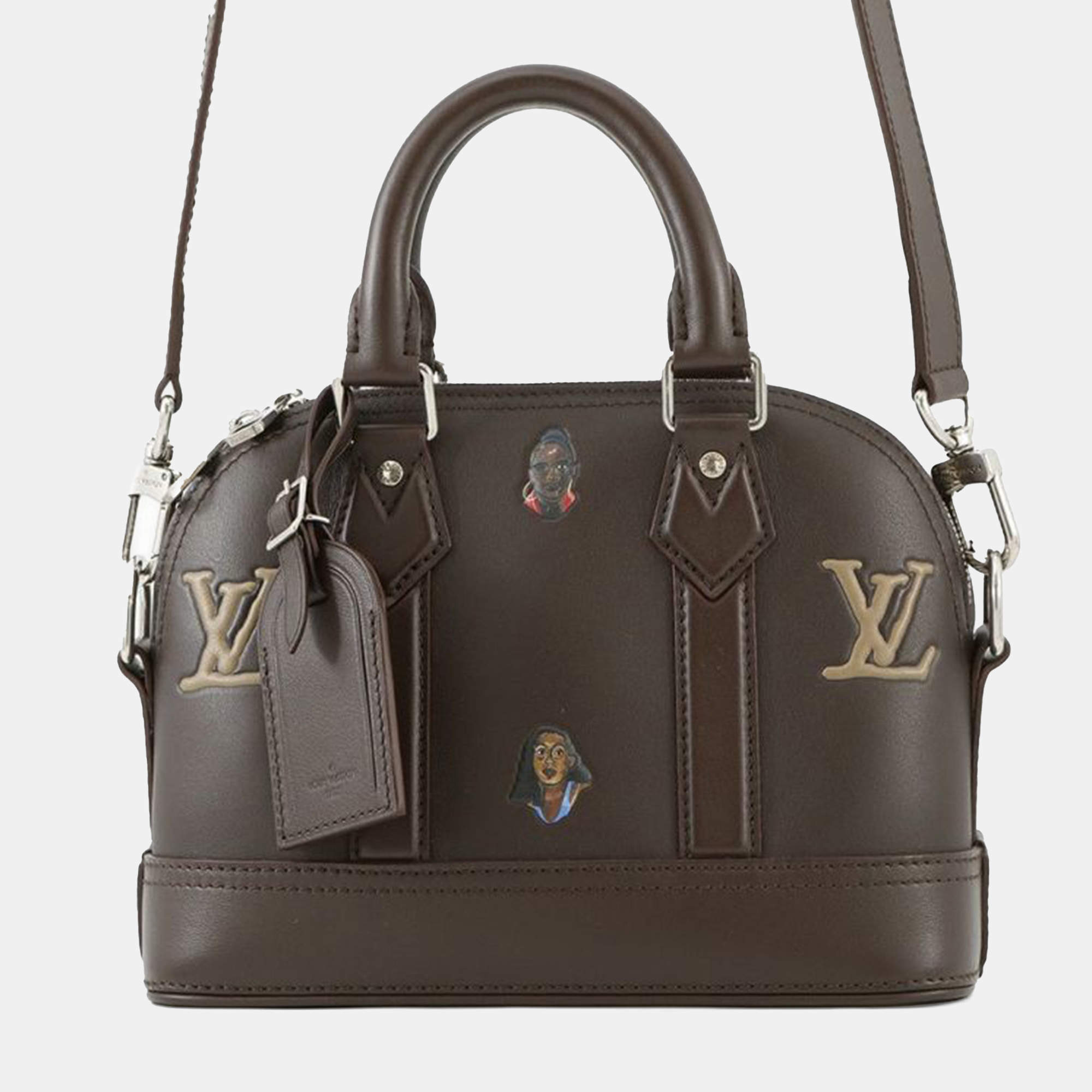 Pre Owned Louis Vuitton Brown Henry Taylor Calfskin Alma 25