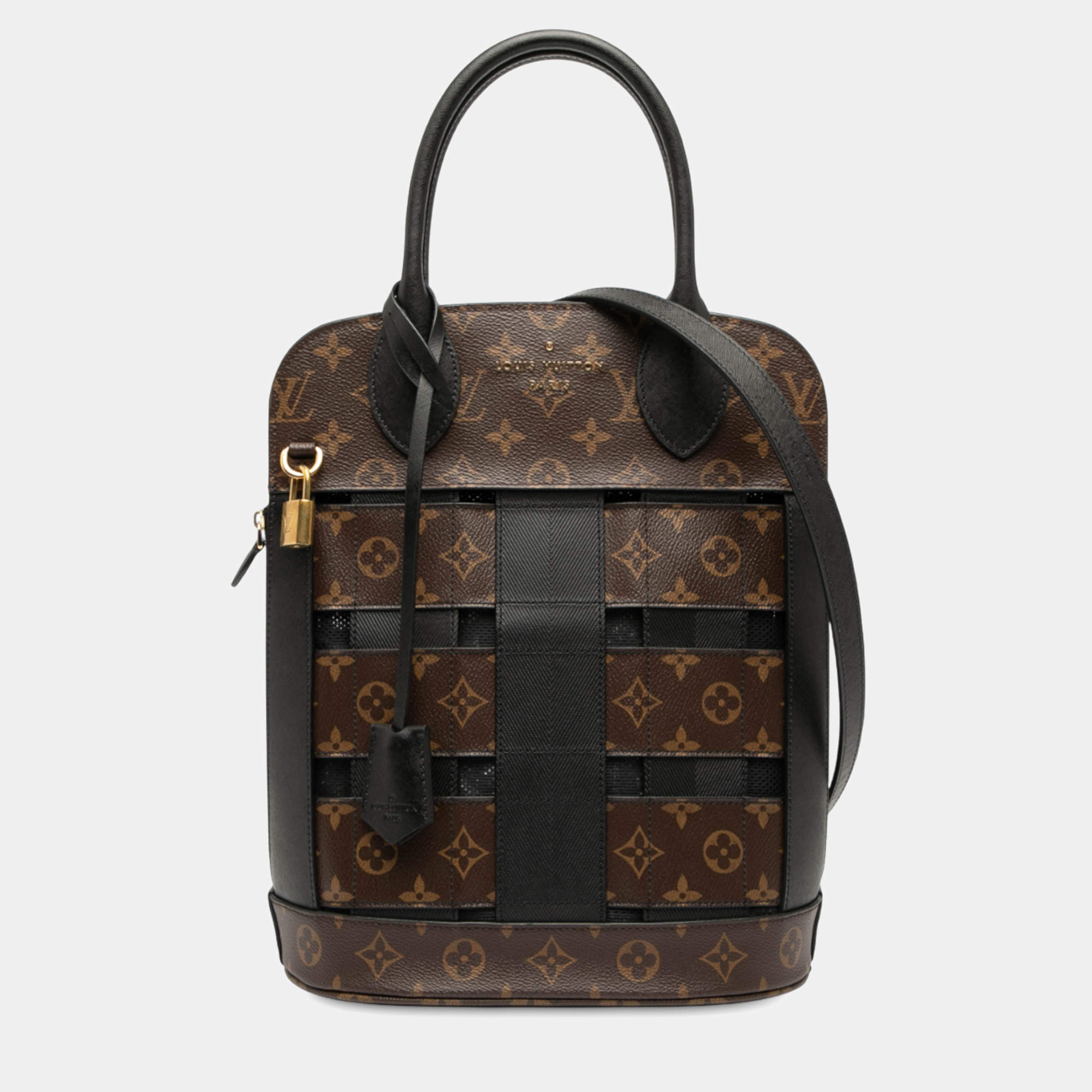 Pre Owned Louis Vuitton Brown Monogram Tressage Tote