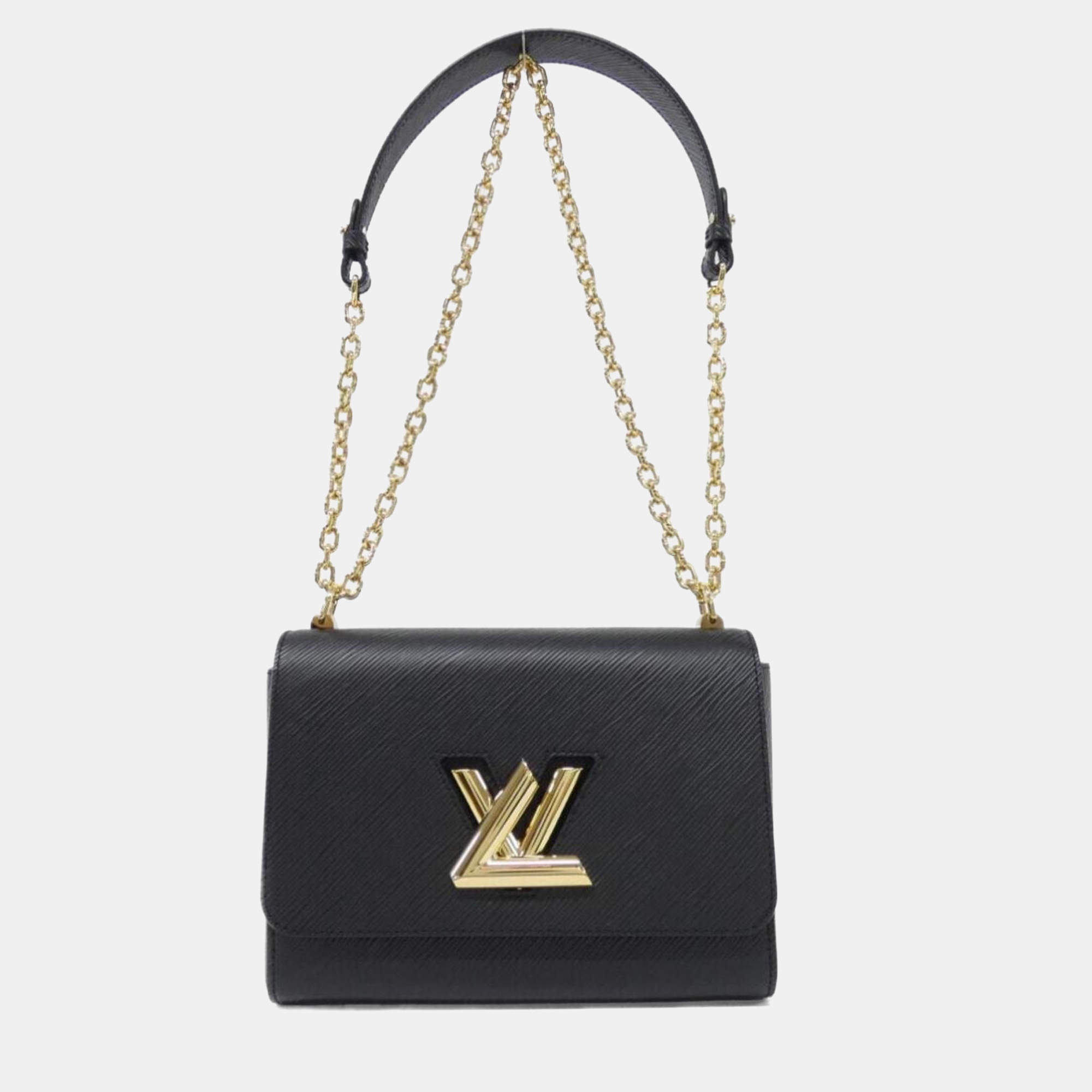 Pre Owned Louis Vuitton Black Epi Twist MM Shoulder Bag