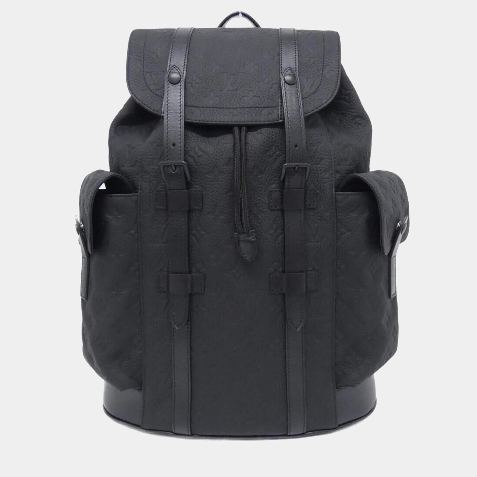 Pre Owned Louis Vuitton Taurillon Monogram Christopher Mm Backpack