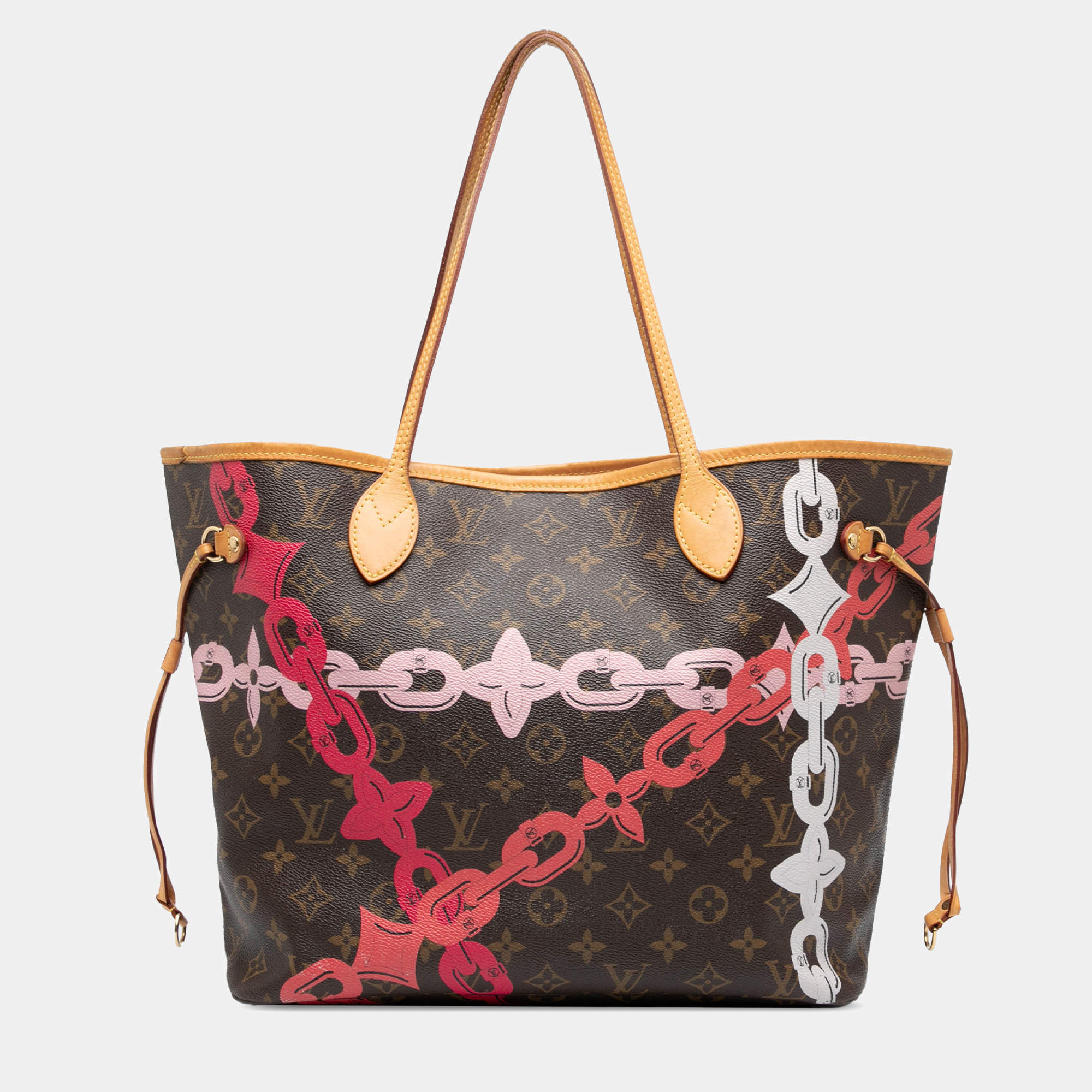 Pre Owned Louis Vuitton Brown Monogram Bay Neverfull MM