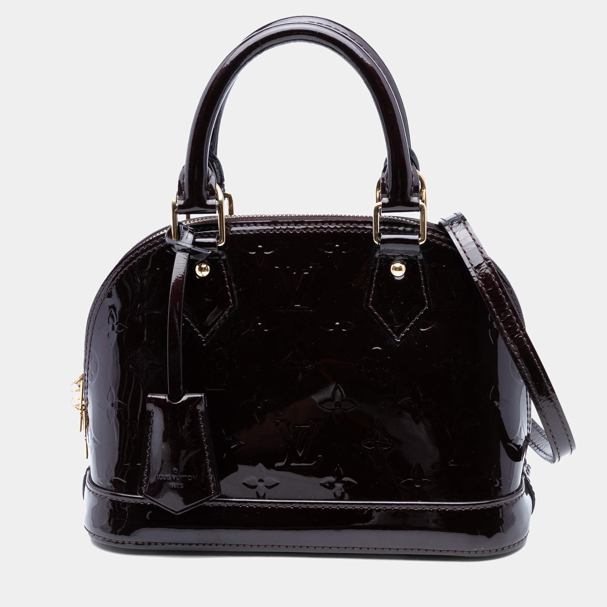 Pre Owned Louis Vuitton Purple Monogram Vernis Alma BB