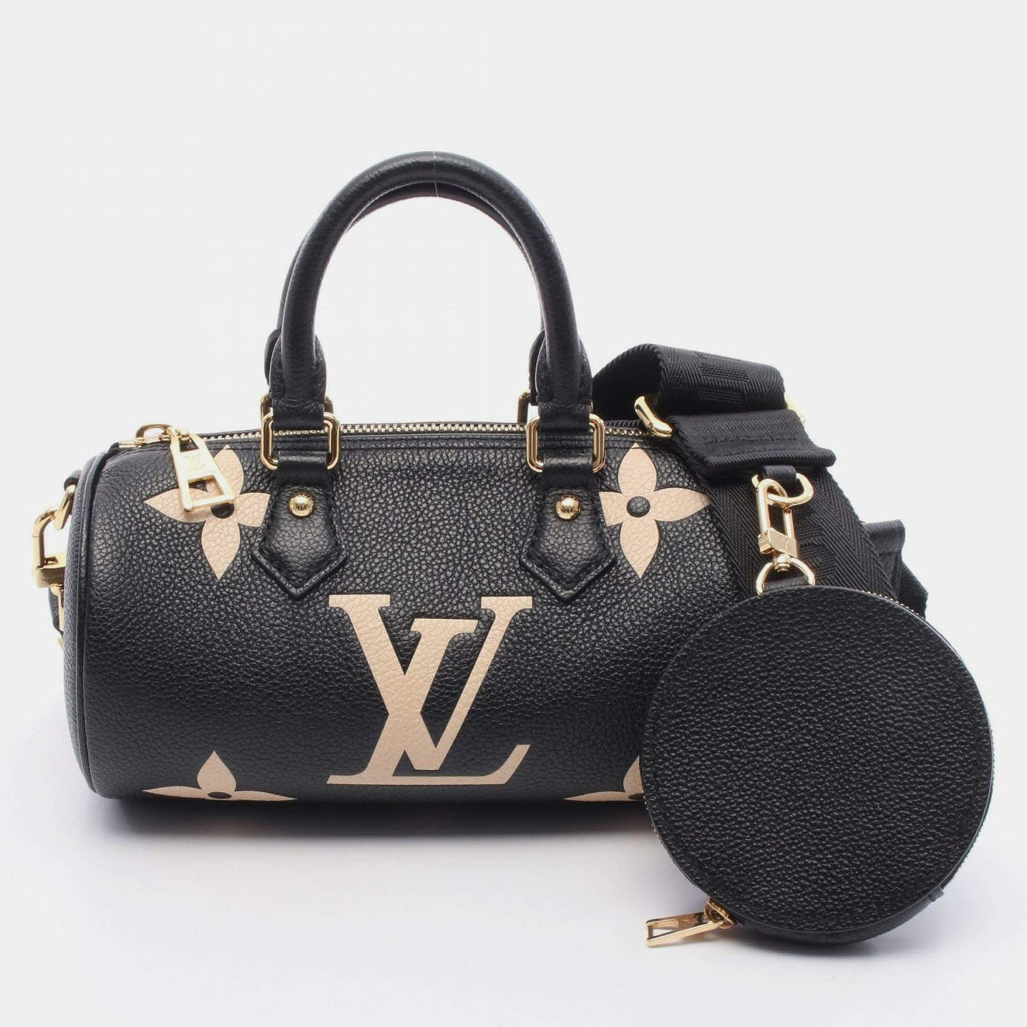 Pre Owned حقيبة لوي فيتون بابيون BB مونوجرام إمبريانت جلد سوداء