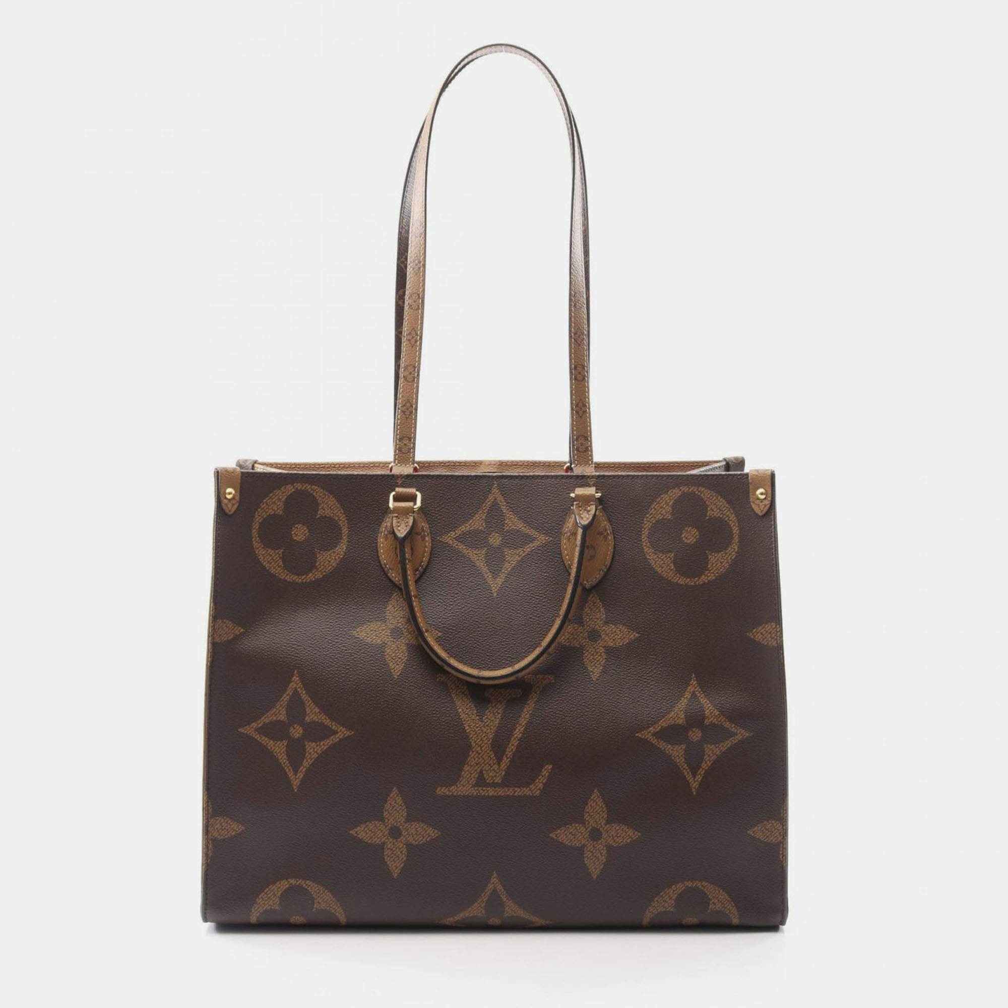 Pre Owned Louis Vuitton Onthego GM Brown Monogram Canvas Tote Bag