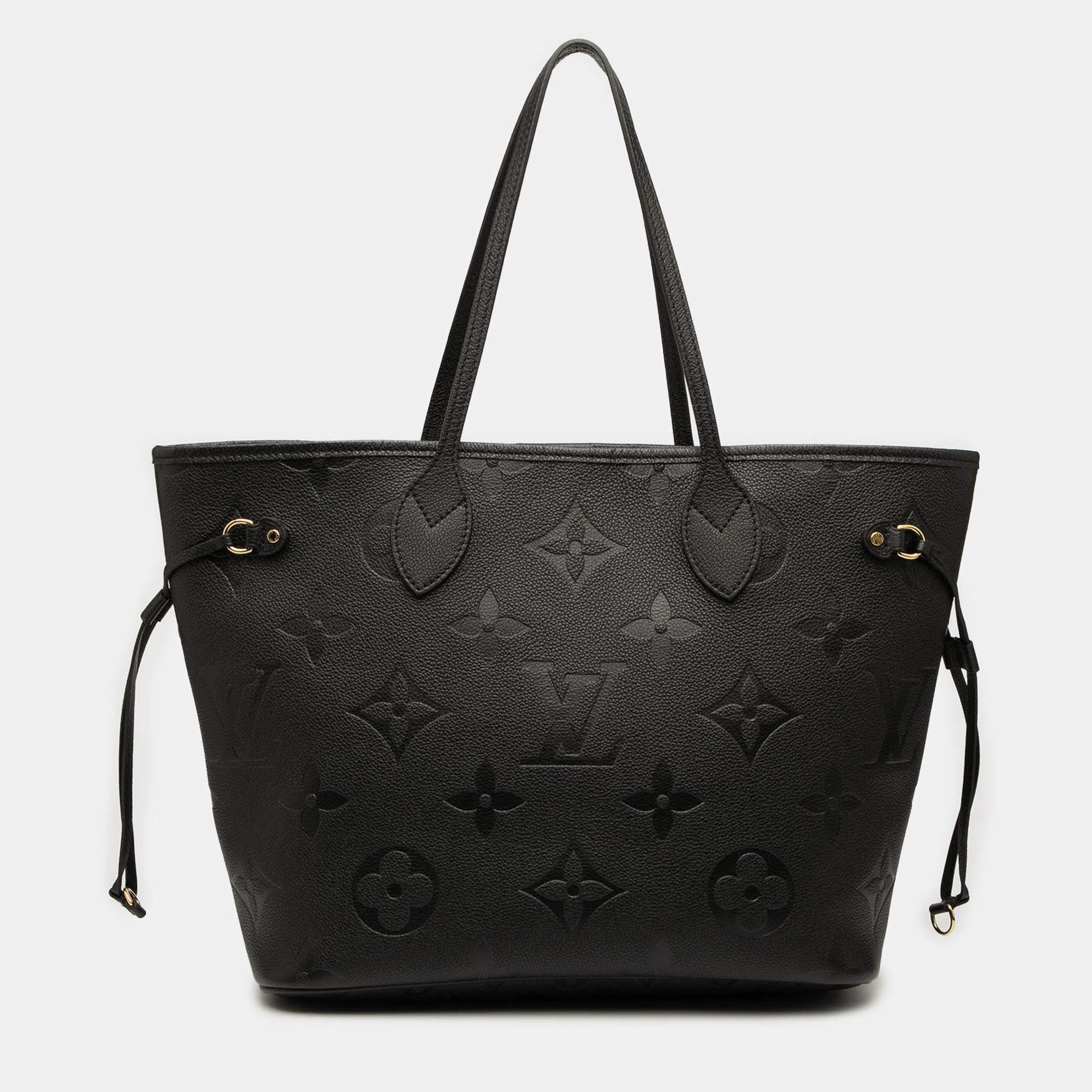Pre Owned Louis Vuitton Black Monogram Giant Empreinte Neverfull MM