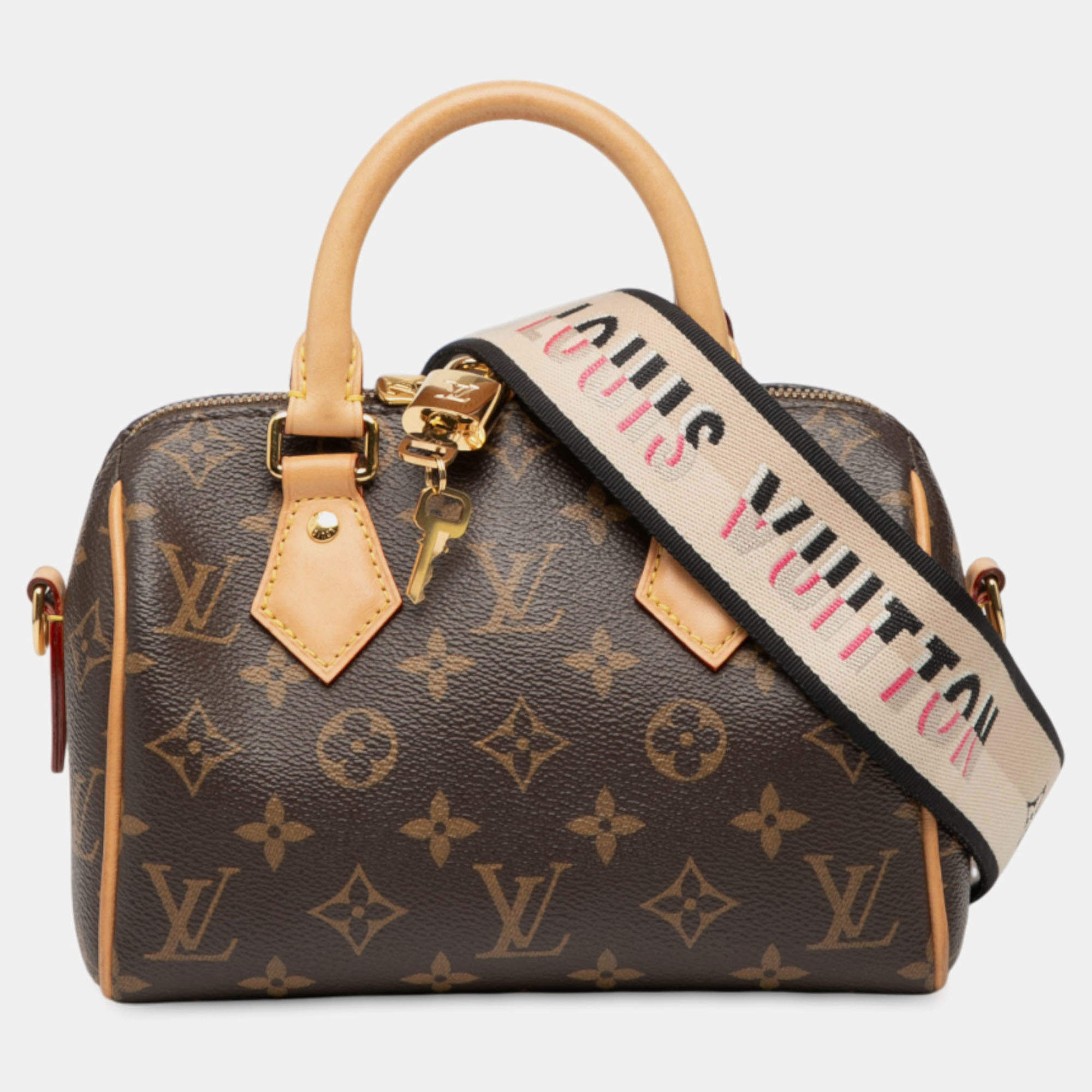 Pre Owned Louis Vuitton Brown Monogram Speedy Bandouliere 20
