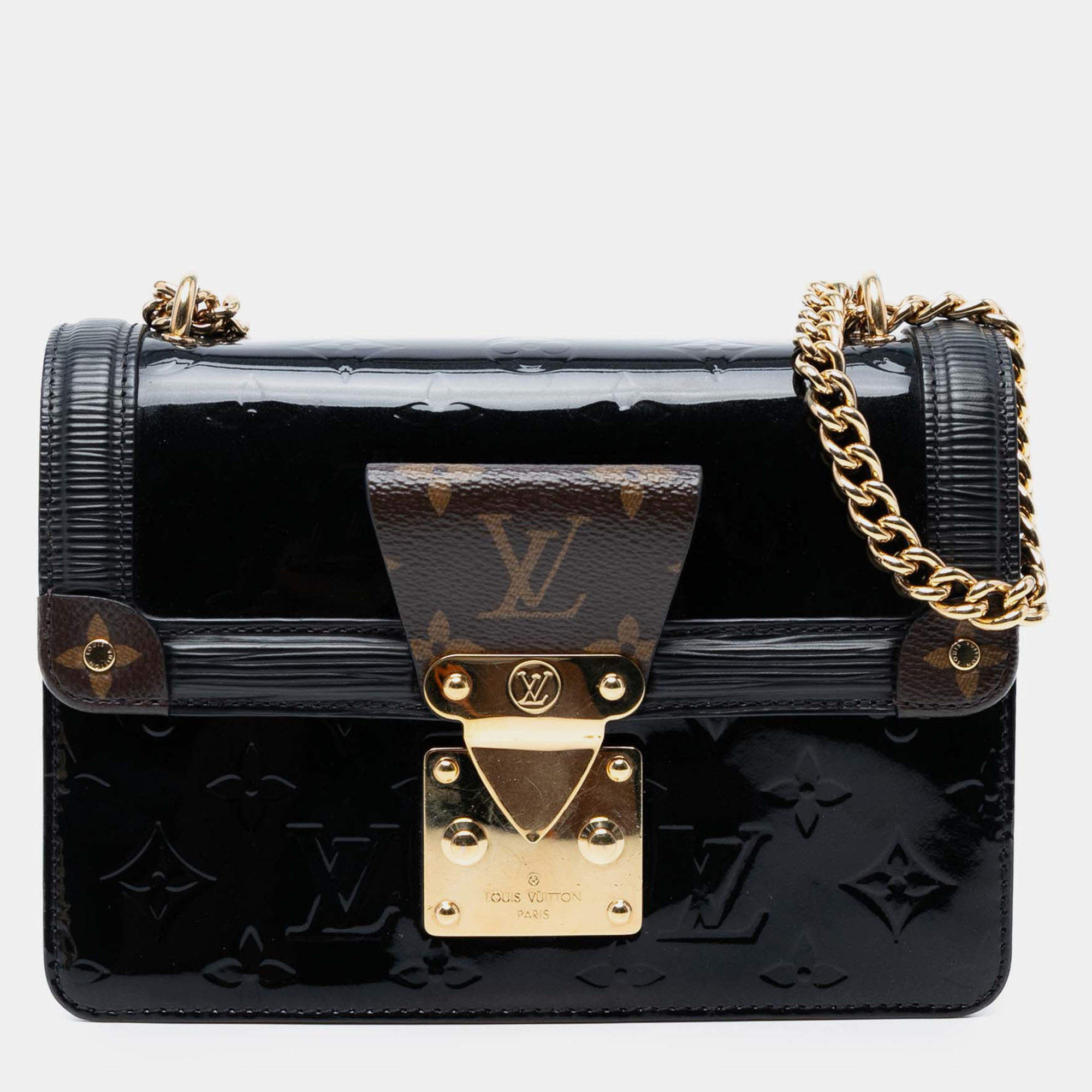 Pre Owned Louis Vuitton Black Monogram Vernis Wynwood