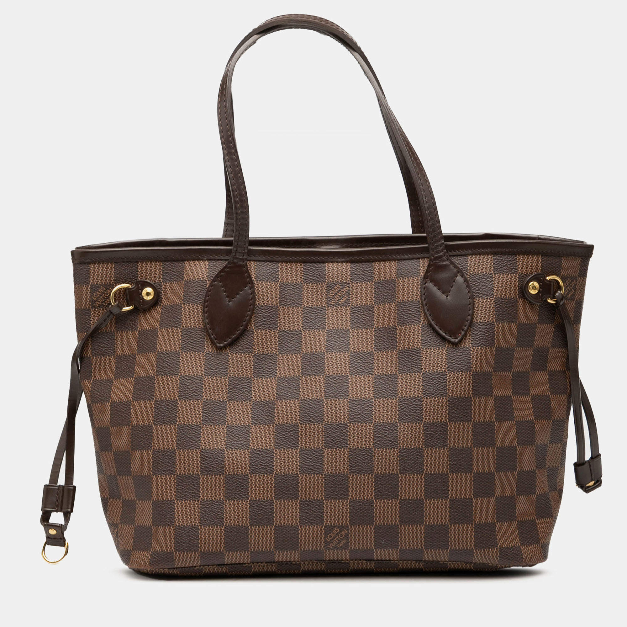 Pre Owned Louis Vuitton Brown Damier Ebene Neverfull PM