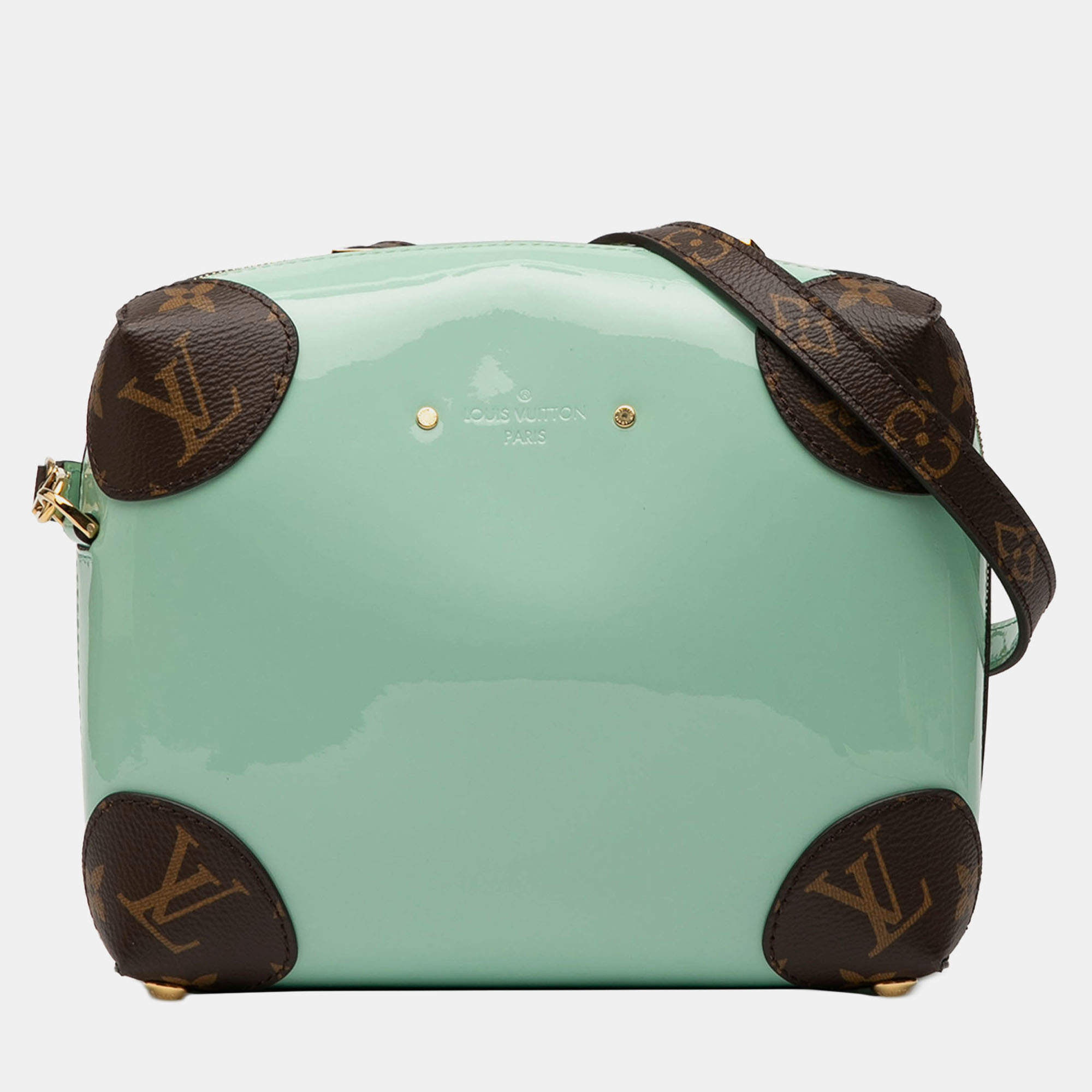Pre Owned Louis Vuitton Green Vernis Miroir Venice