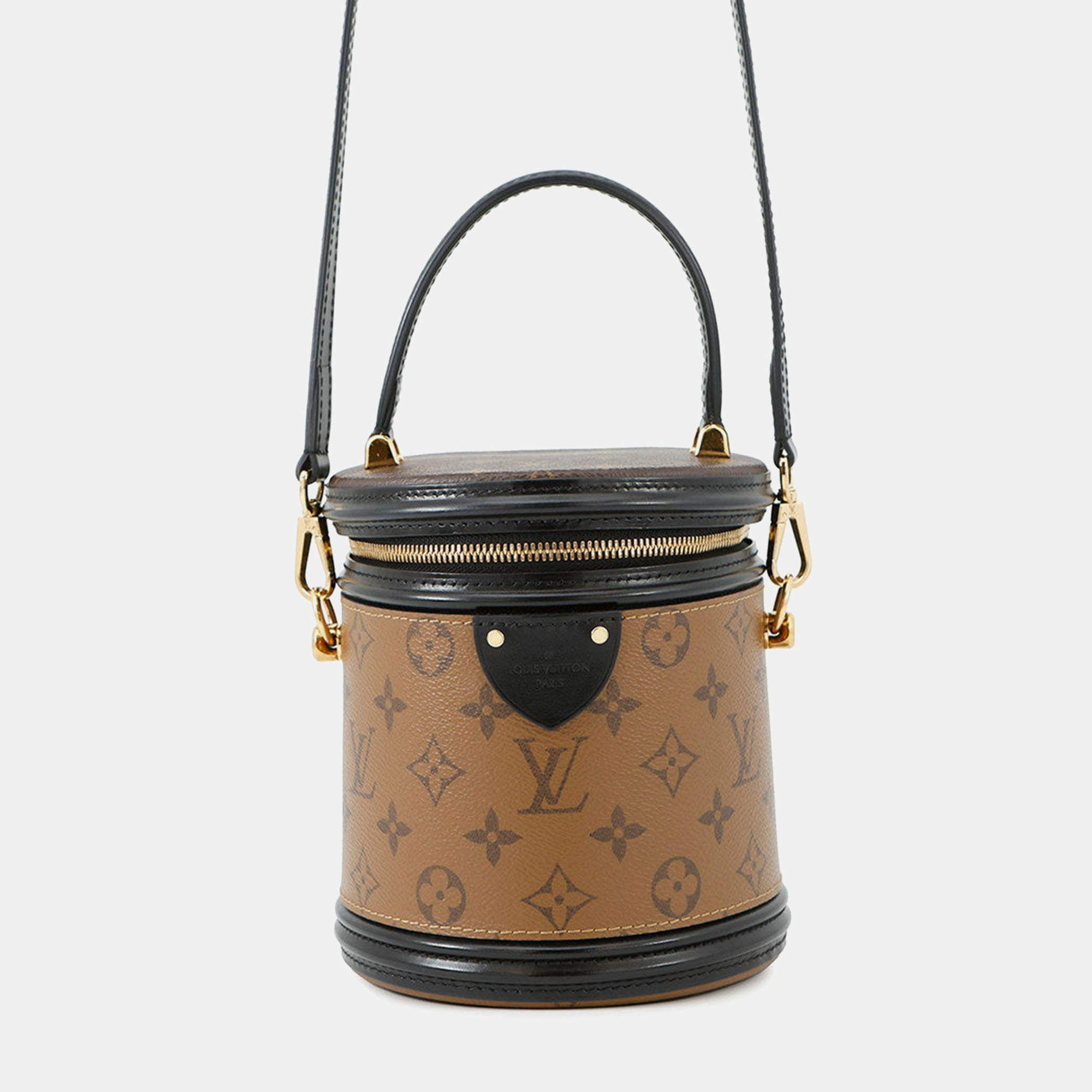 Pre Owned Louis Vuitton Cannes Noir Monogram Monogram Reverse Canvas