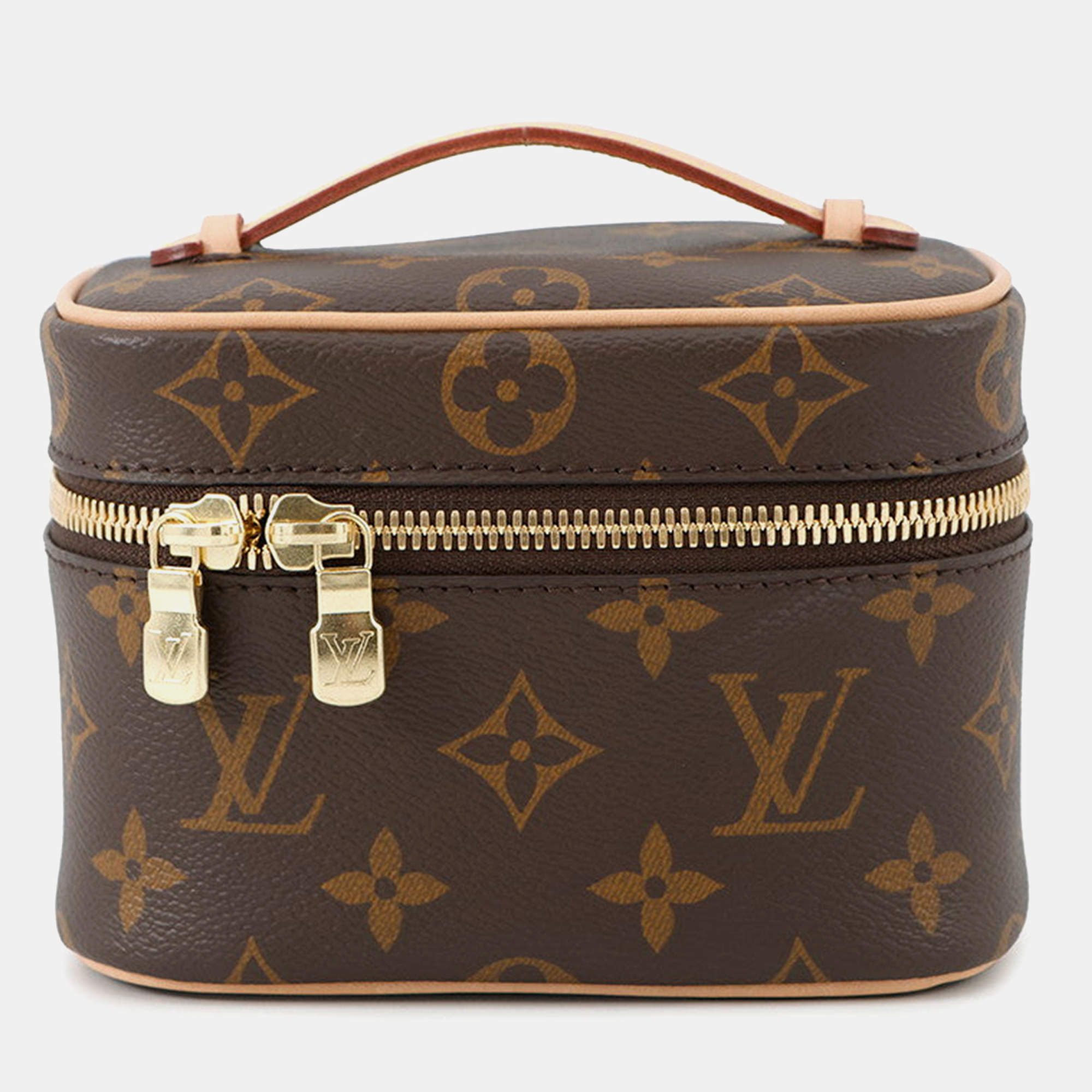Pre Owned Louis Vuitton Nice Nano Beige Monogram