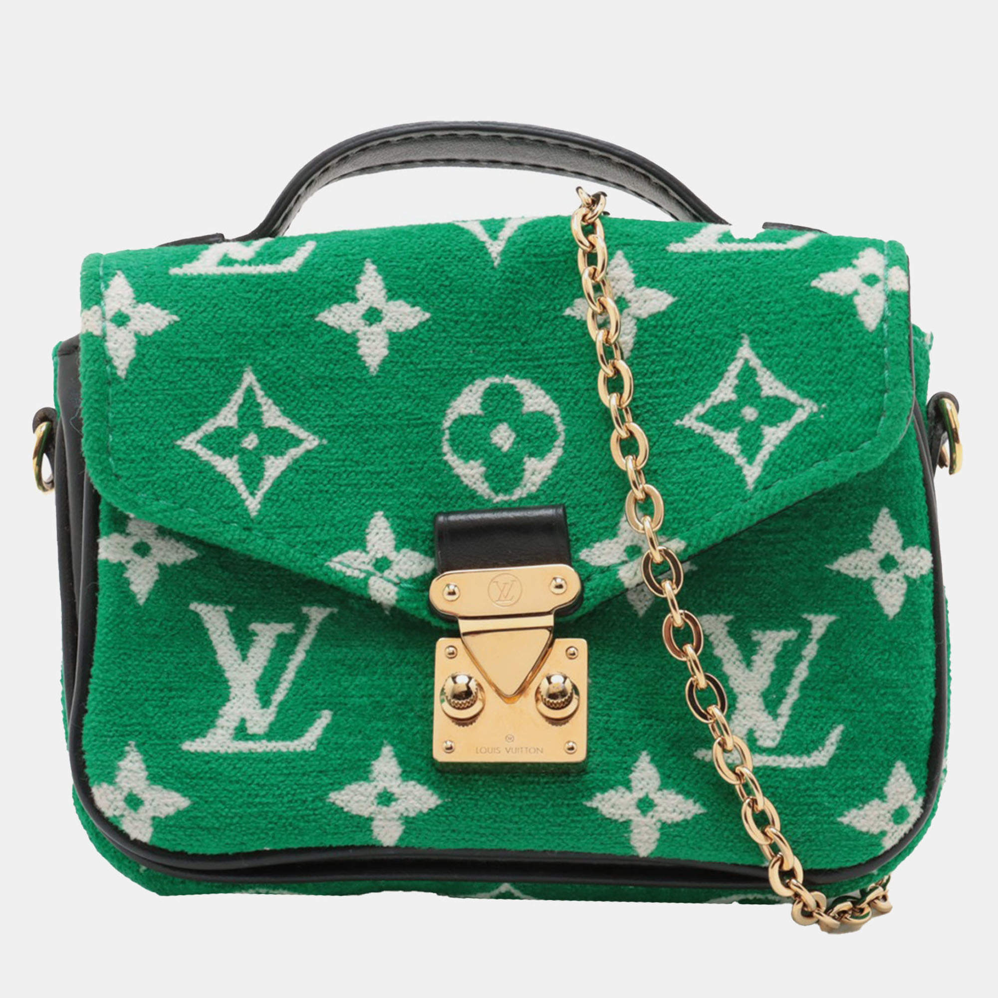 Pre Owned Louis Vuitton Monogram Jacquard Velvet Micro Metis