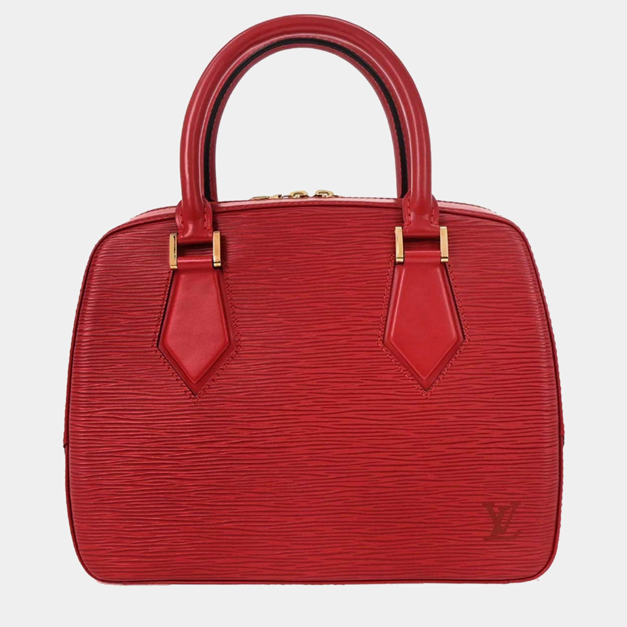 Pre Owned Louis Vuitton Red Epi Sablon Handbag