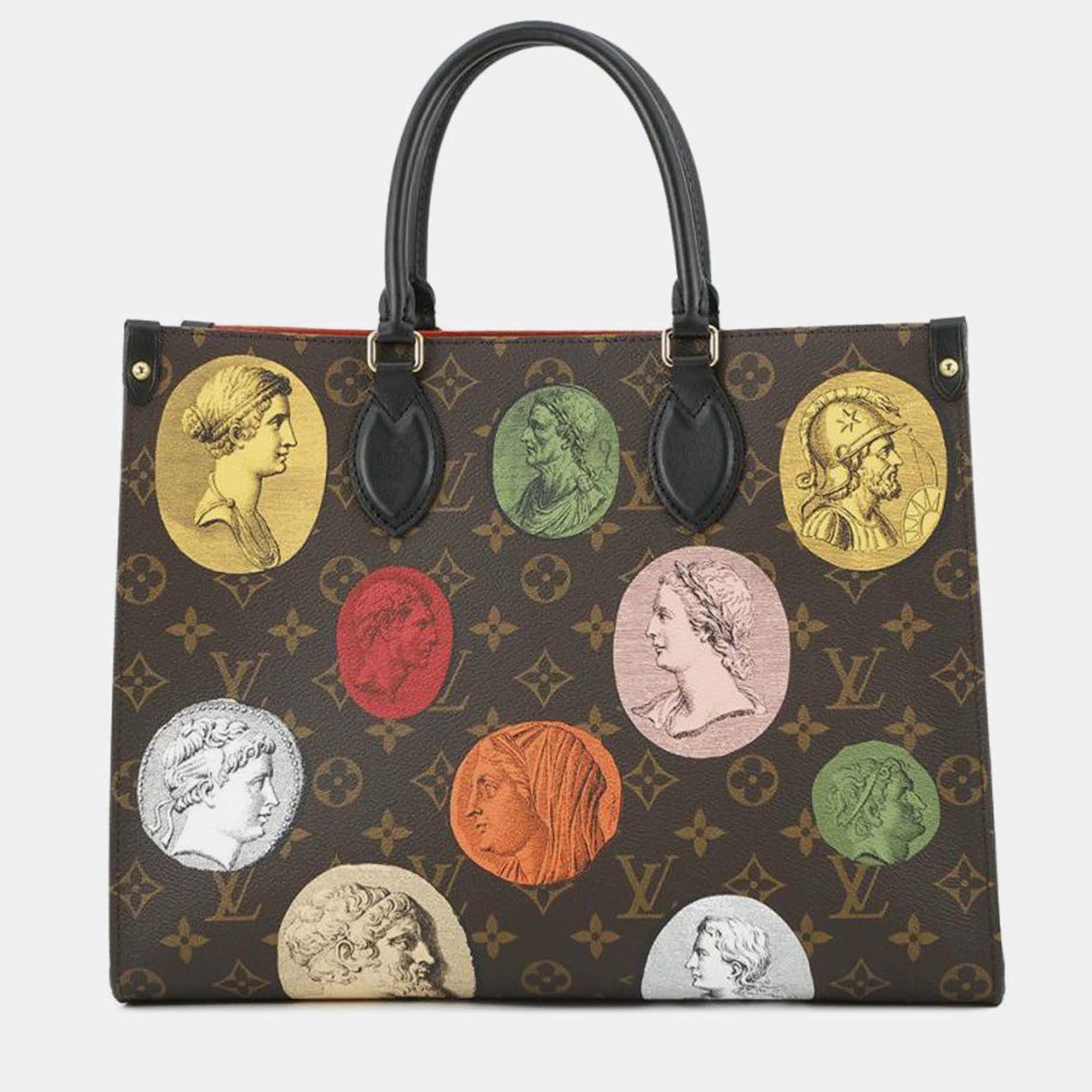 Pre Owned Louis Vuitton Brown Monogram Cameo OnTheGo MM