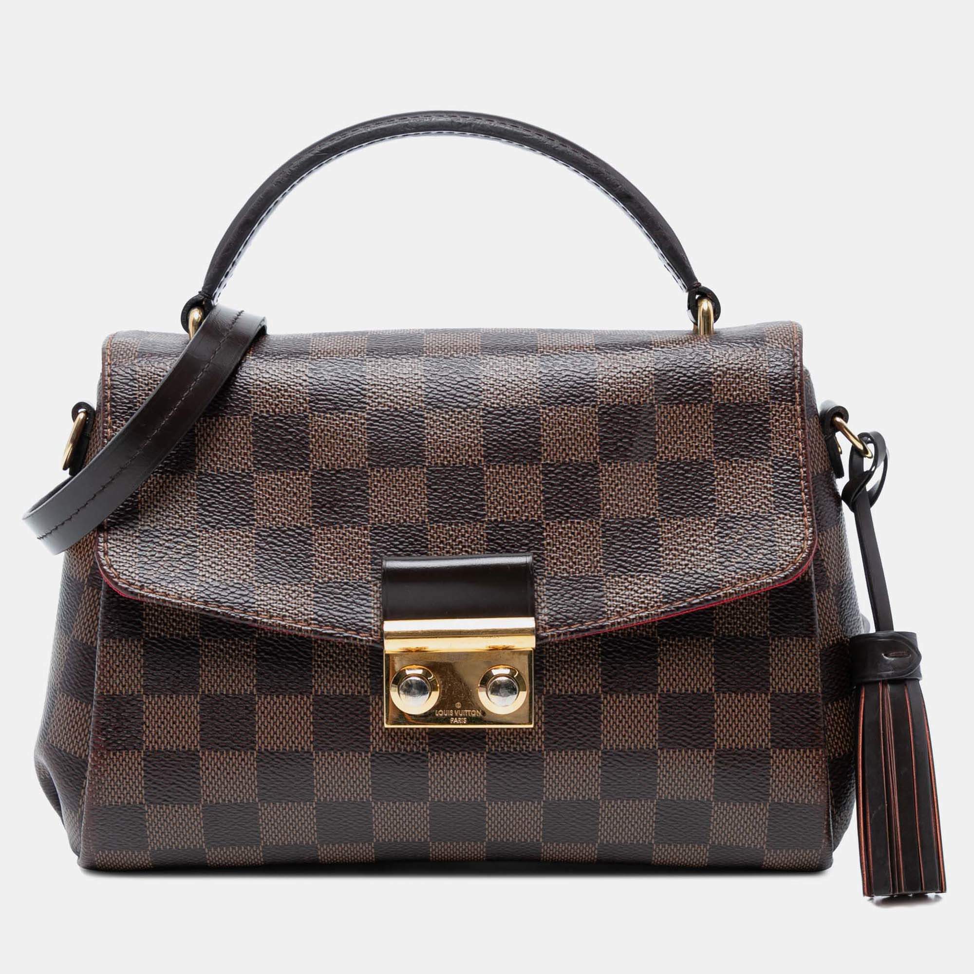 Pre Owned Louis Vuitton Brown Damier Ebene Croisette