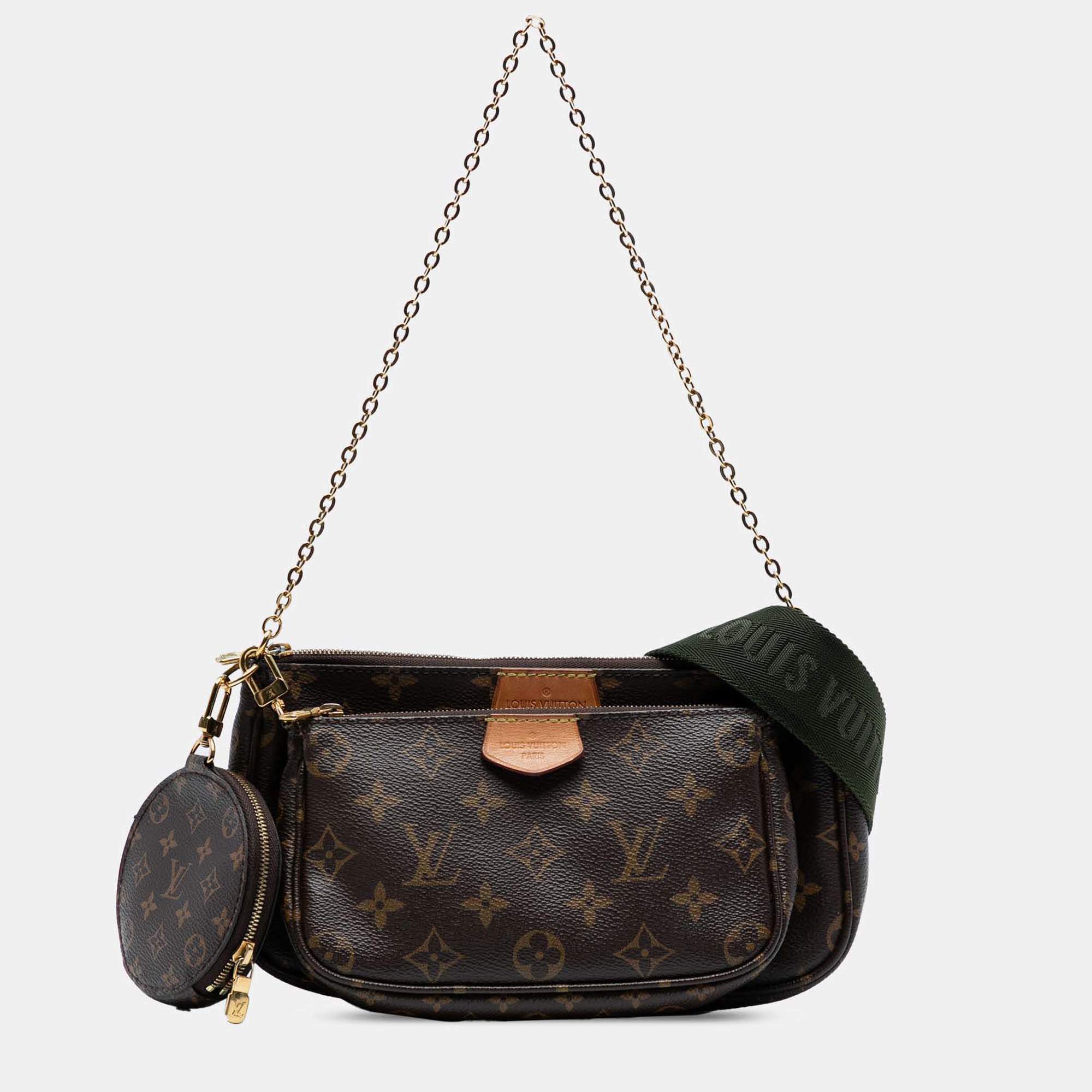 Pre Owned Louis Vuitton Brown Monogram Multi Pochette Accessoires