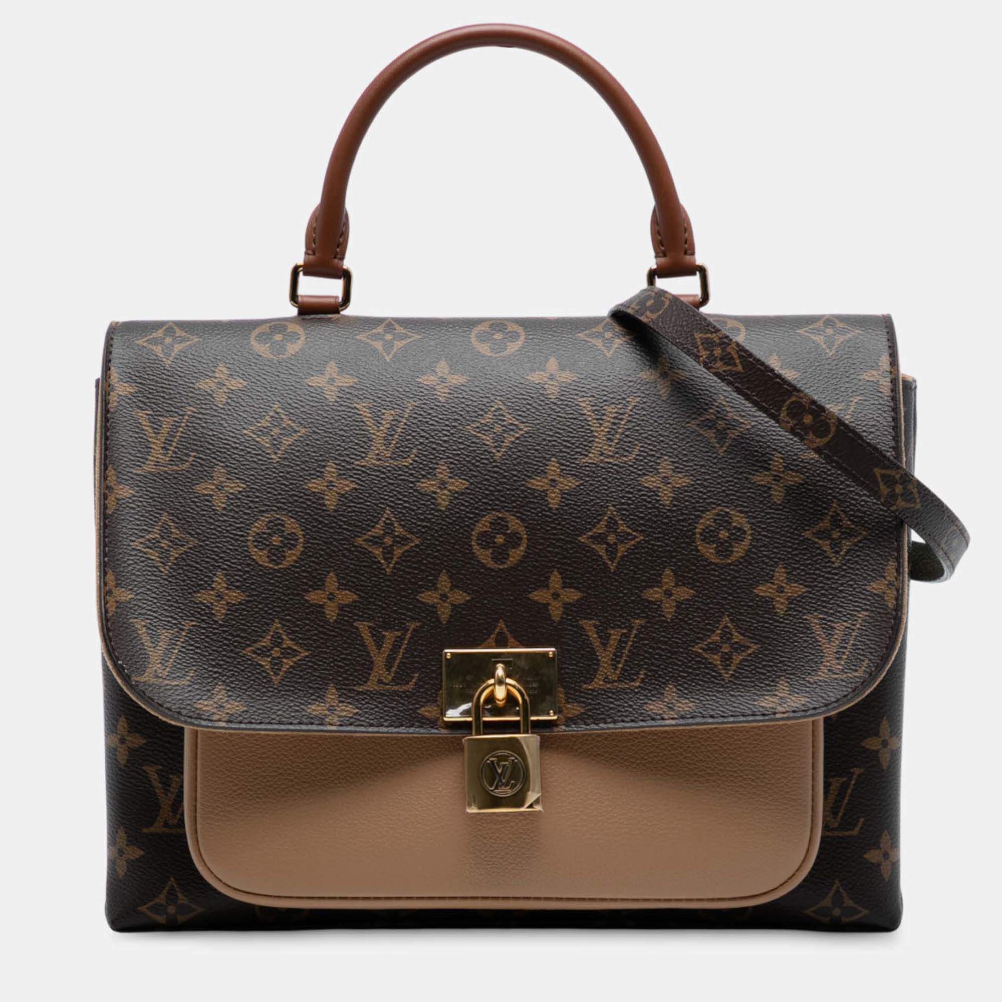 Pre Owned Louis Vuitton Brown Monogram Marignan