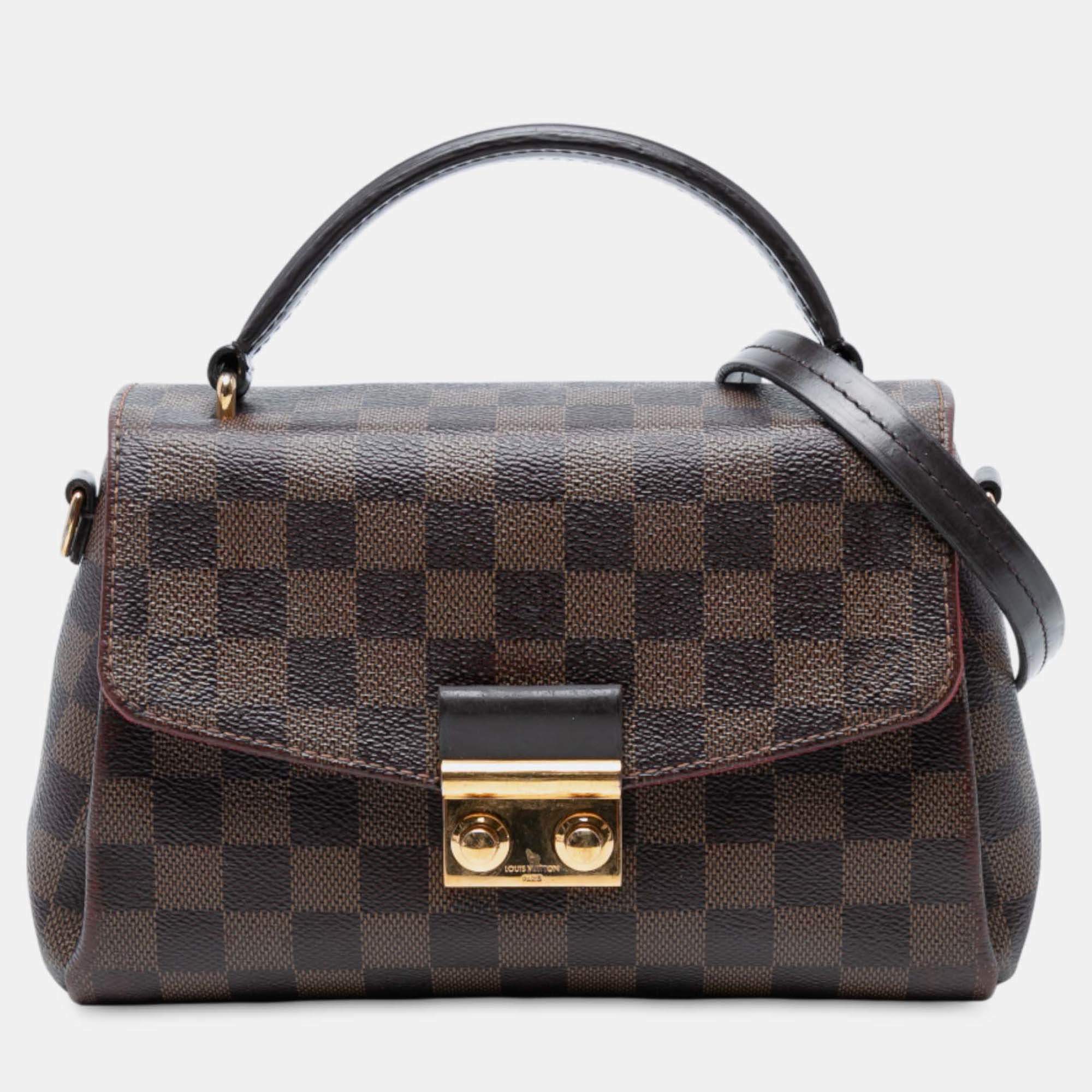 Pre Owned Louis Vuitton Brown Damier Ebene Croisette