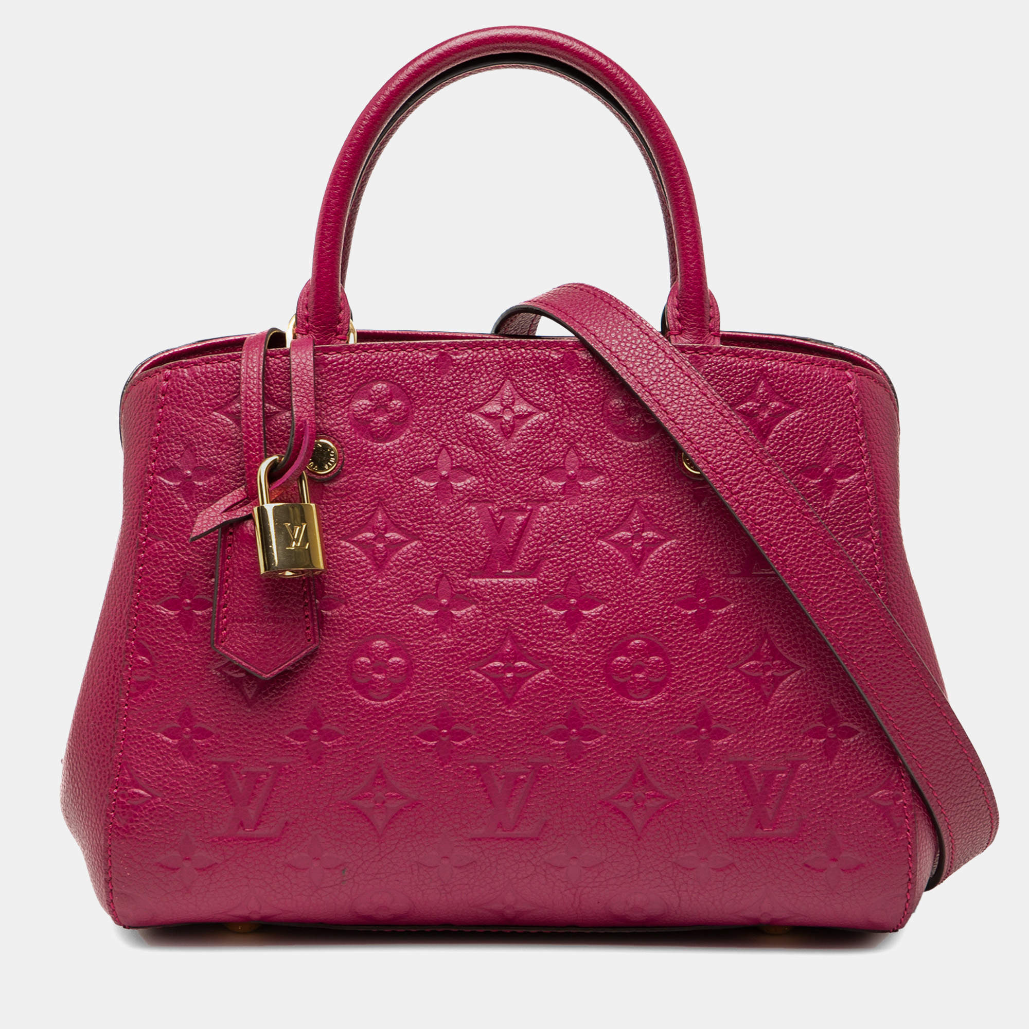 Pre Owned Louis Vuitton Purple Monogram Empreinte Montaigne BB