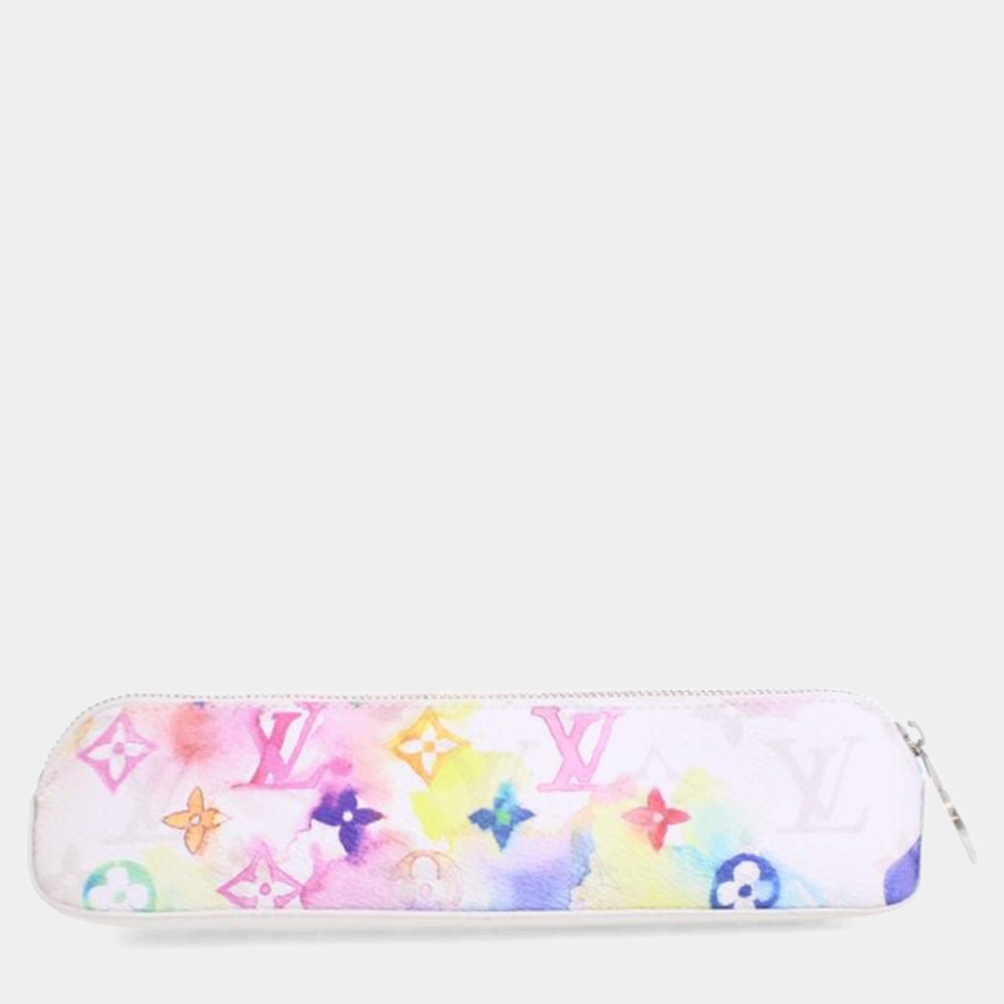 Pre Owned Louis Vuitton Monogram Watercolor Elizabeth Pencil Pouch