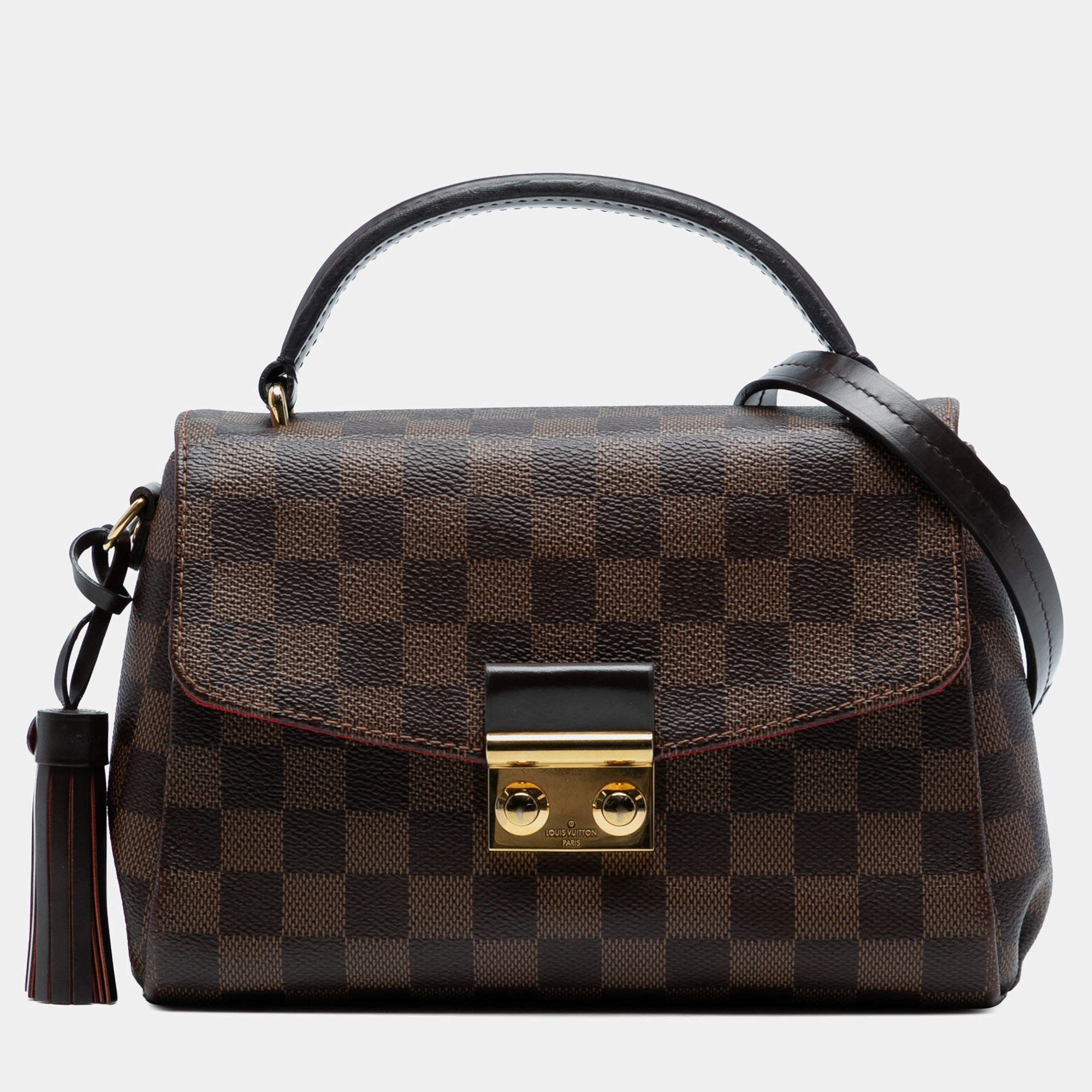 Pre Owned Louis Vuitton Brown Damier Ebene Croisette
