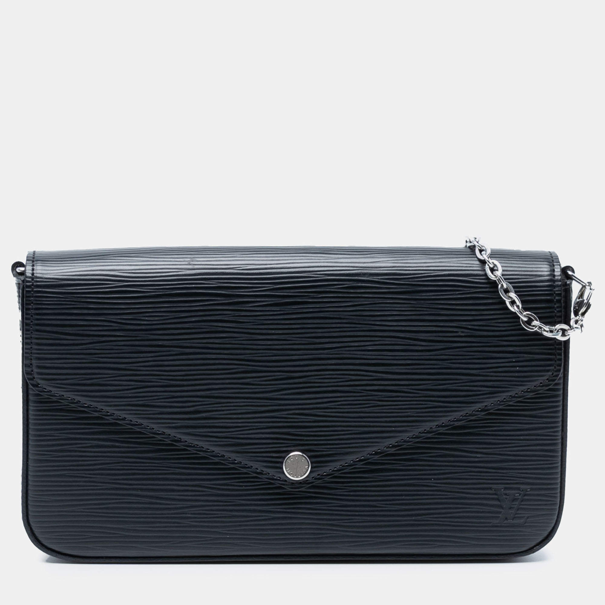 Pre Owned Louis Vuitton Black Epi Pochette Felicie