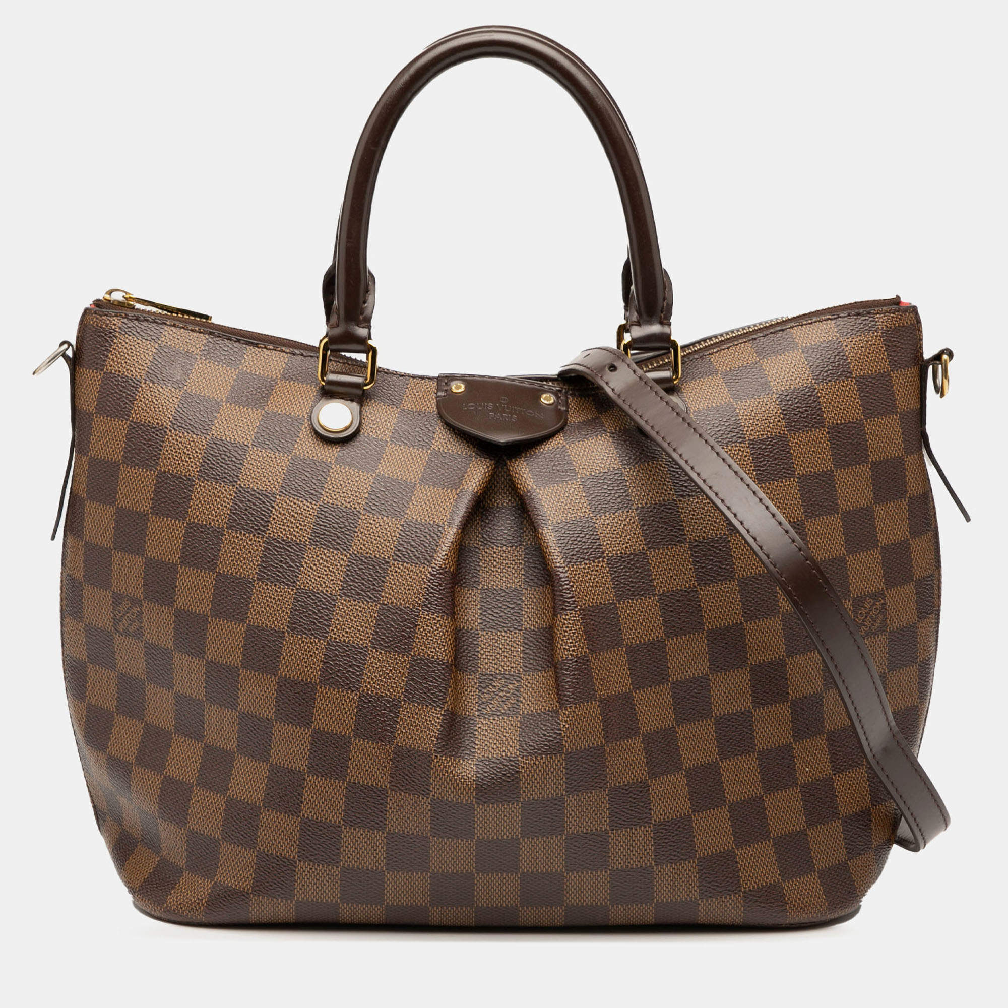 Pre Owned Louis Vuitton Brown Damier Ebene Siena MM