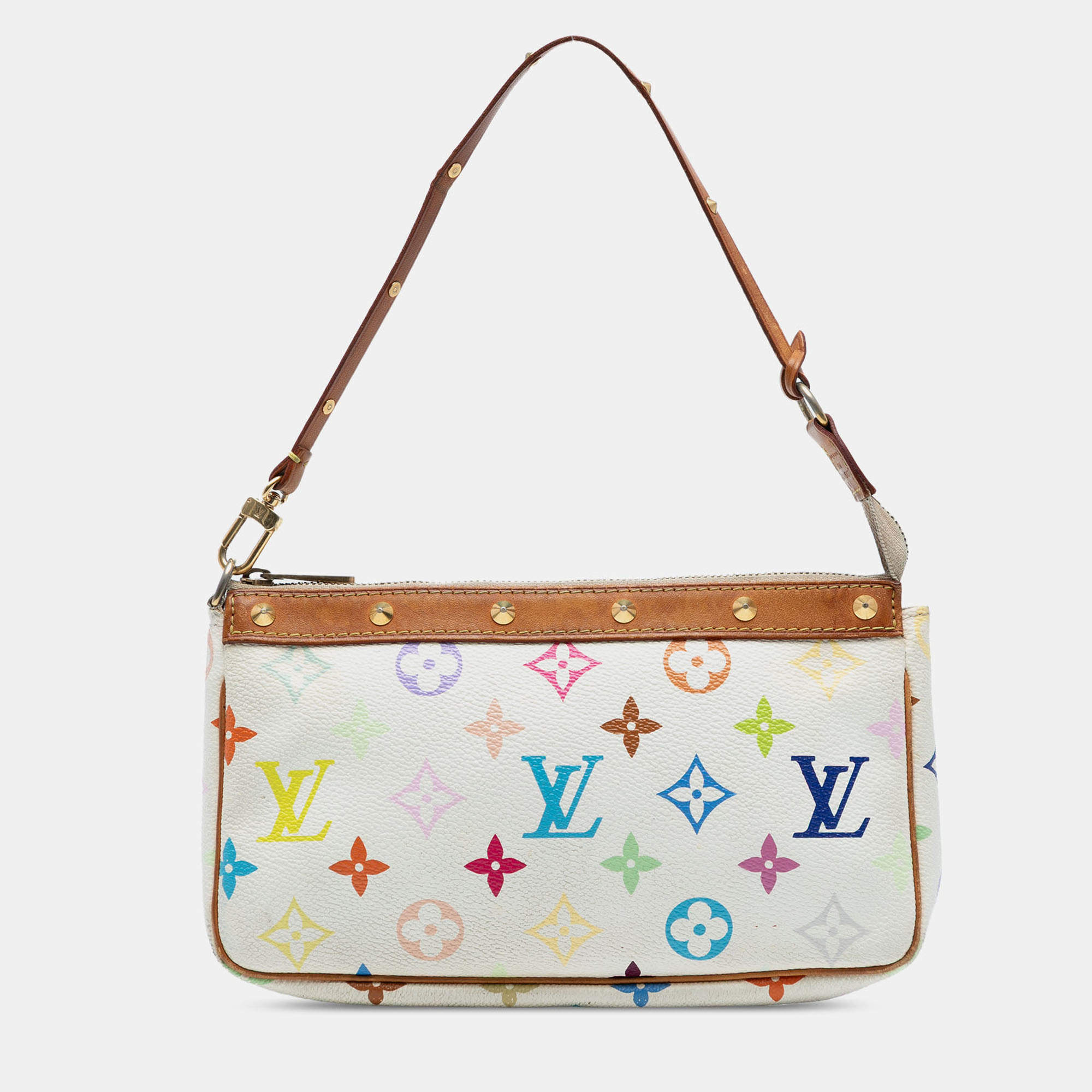 Pre Owned حقيبة لوي فويتون بوشيت أكسيسوار مونوجرام أبيض ملتيكلور