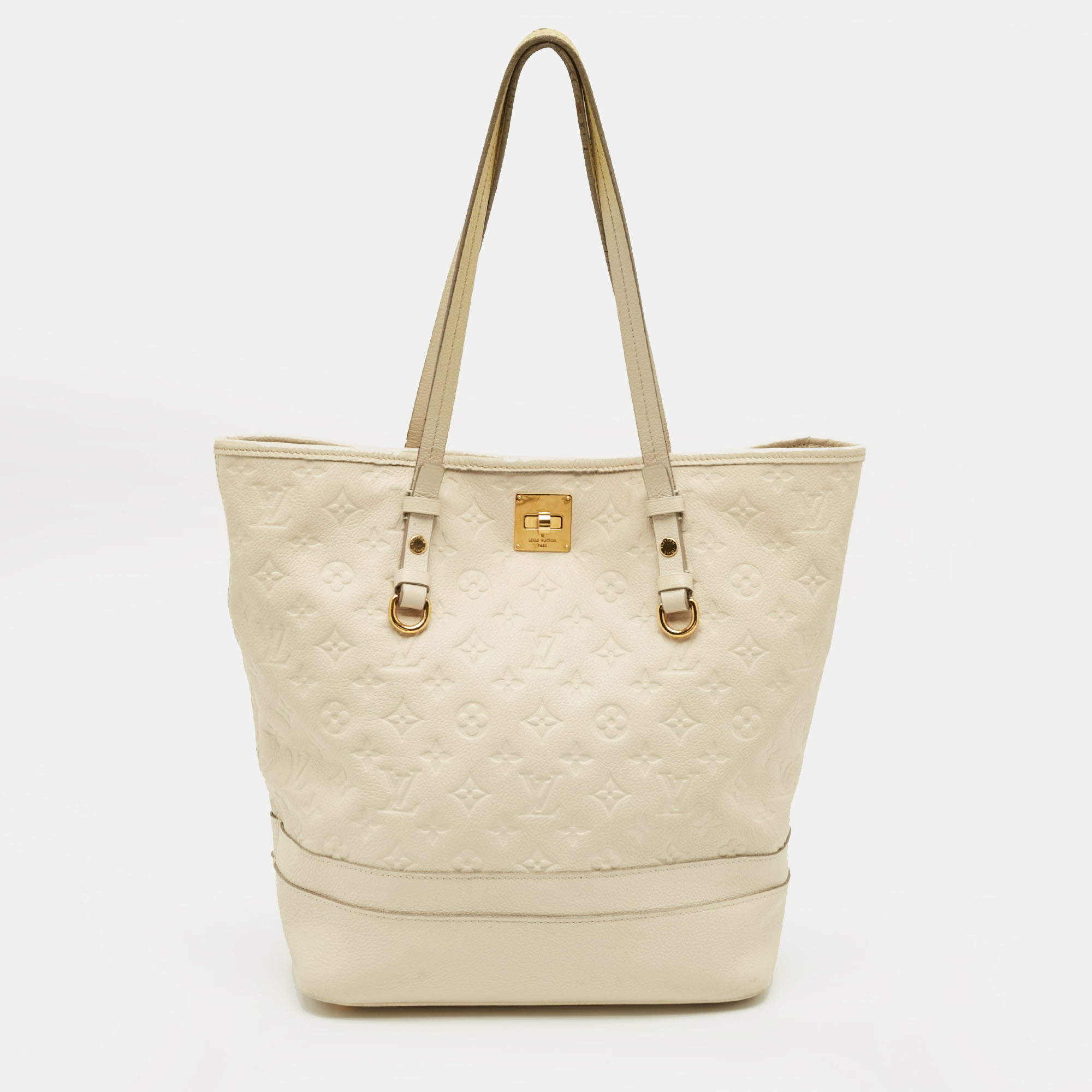 Pre Owned Louis Vuitton Neige Monogram Empreinte Leather Citadine PM Bag