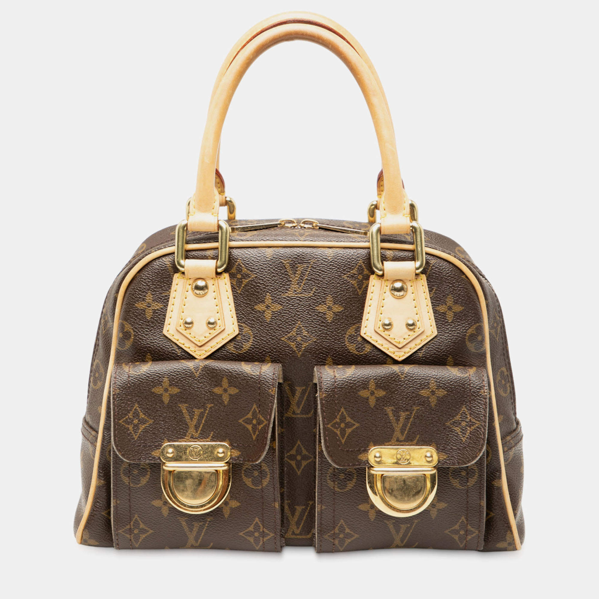 Pre Owned Louis Vuitton Brown Monogram Manhattan PM