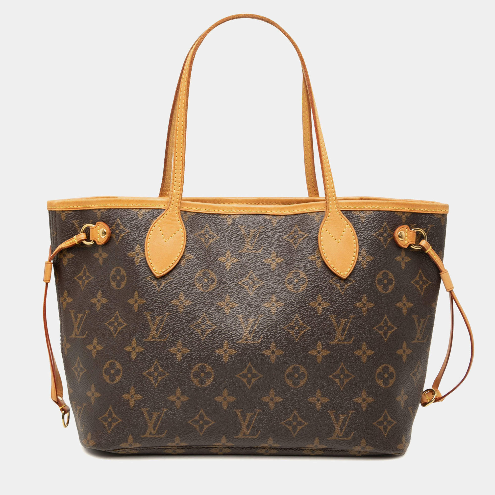 Pre Owned Louis Vuitton Brown Monogram Neverfull PM