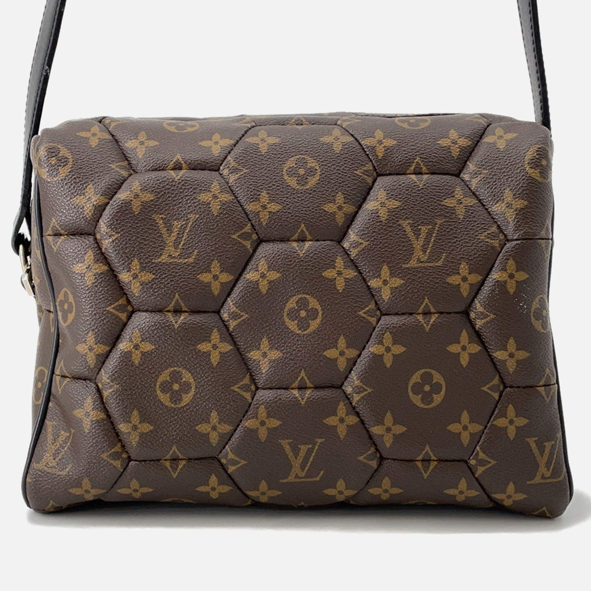 Pre Owned Louis Vuitton Exagon Neo Trocadero Noir/Brown Monogram Macassar Canvas