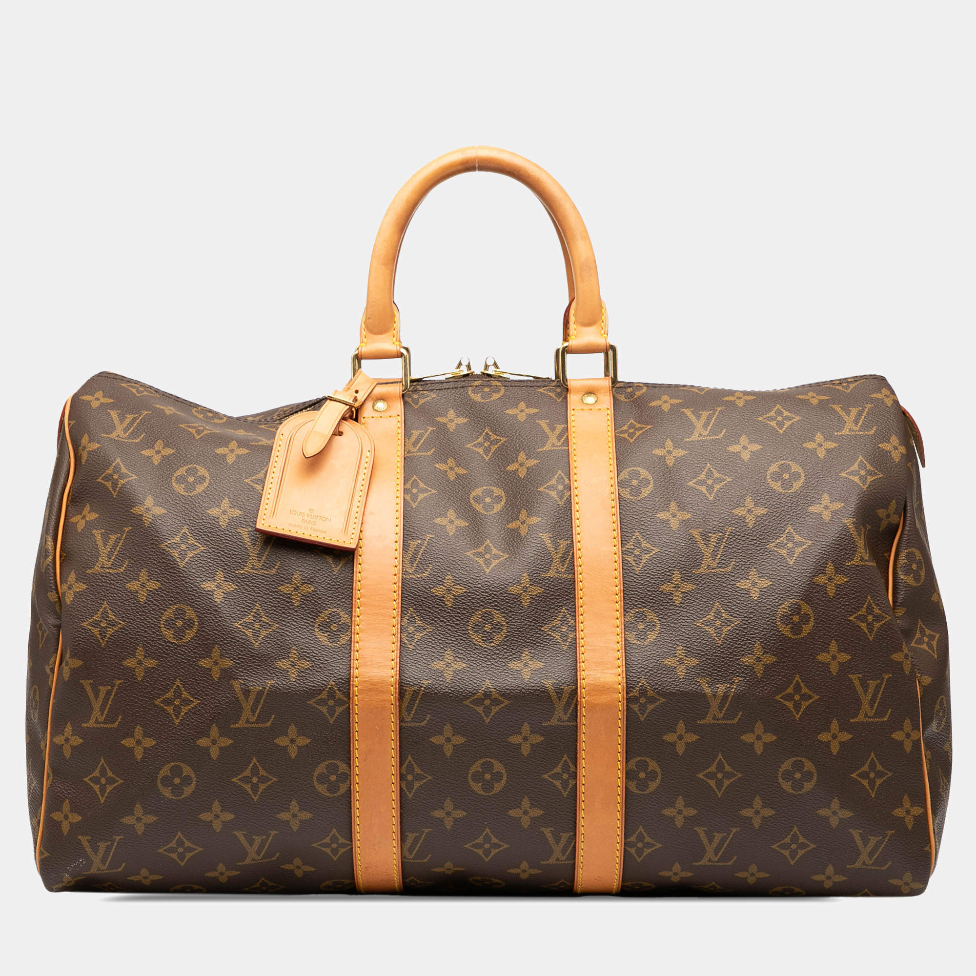 Pre Owned Louis Vuitton Brown Monogram Keepall 45